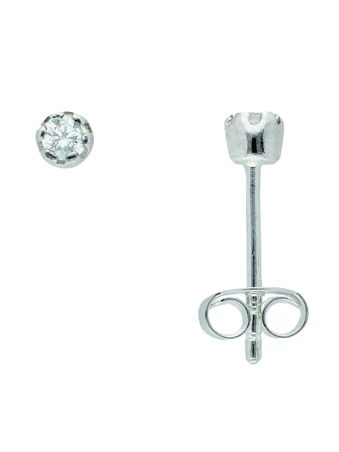 Adelia´s Paar Ohrhänger "925 Silber Ohrringe Ohrstecker Ø 3 mm", mit Zirkon günstig online kaufen