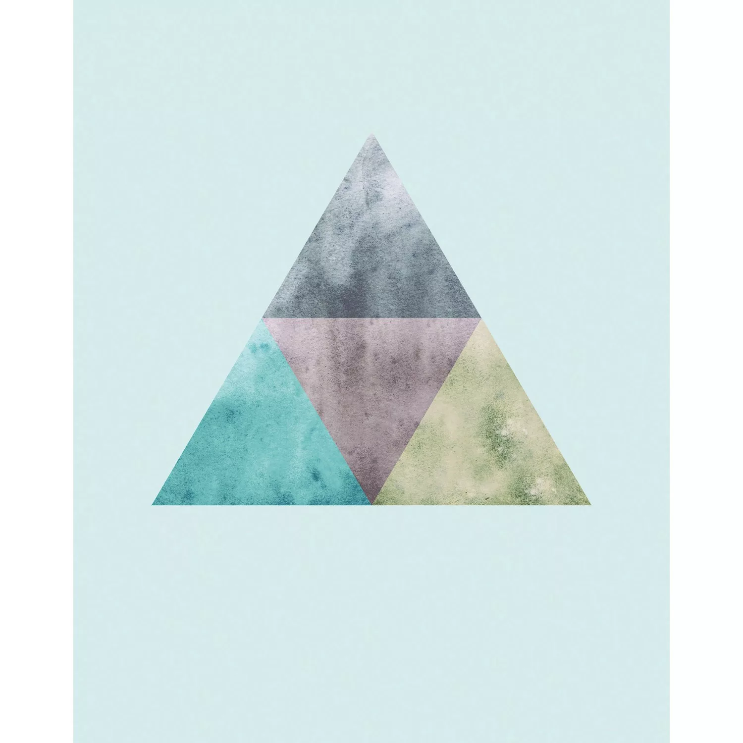 Komar Poster "Triangles Top Blue", Formen-Kunst, (1 St.), Kinderzimmer, Sch günstig online kaufen
