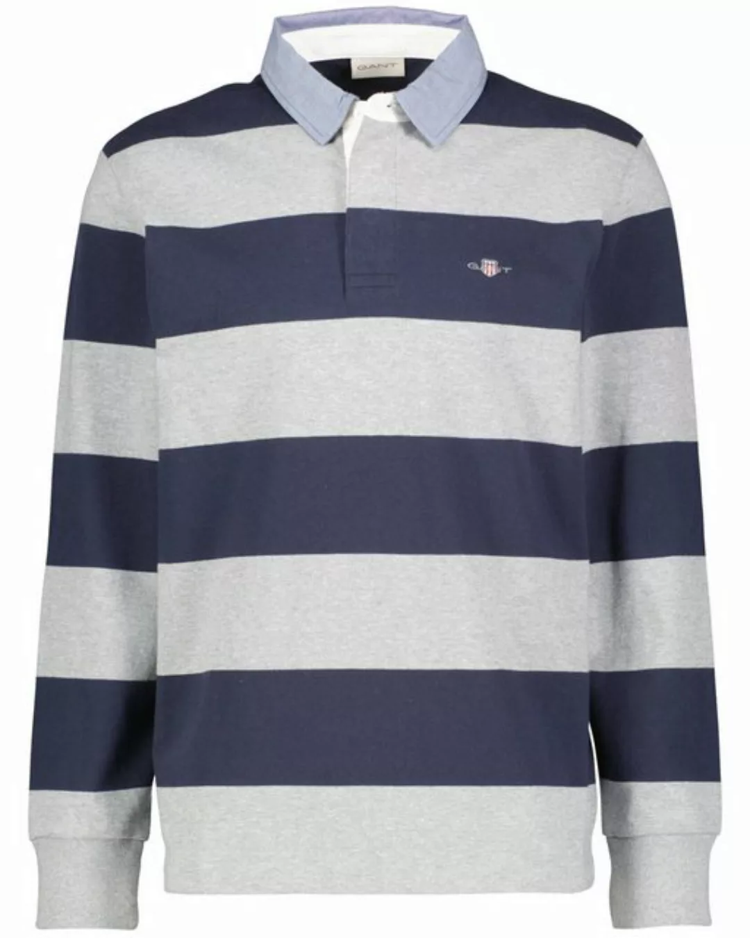 Gant Langarm-Poloshirt "REG CHAMBRAY STRIPE HEAVY RUGGER" günstig online kaufen