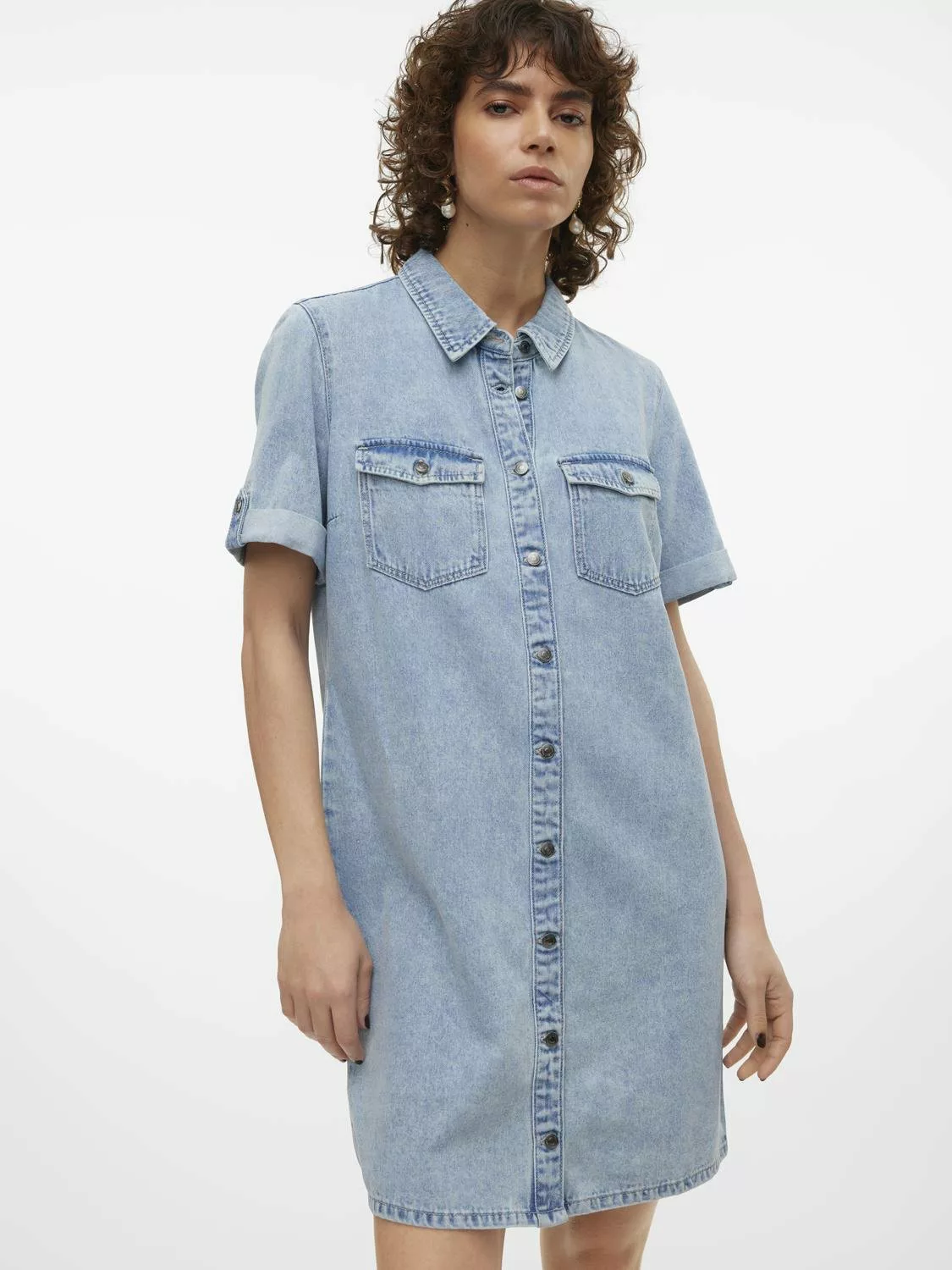 Vero Moda Jeanskleid VMJENNIE SS SHORT DENIM DRESS NOOS günstig online kaufen