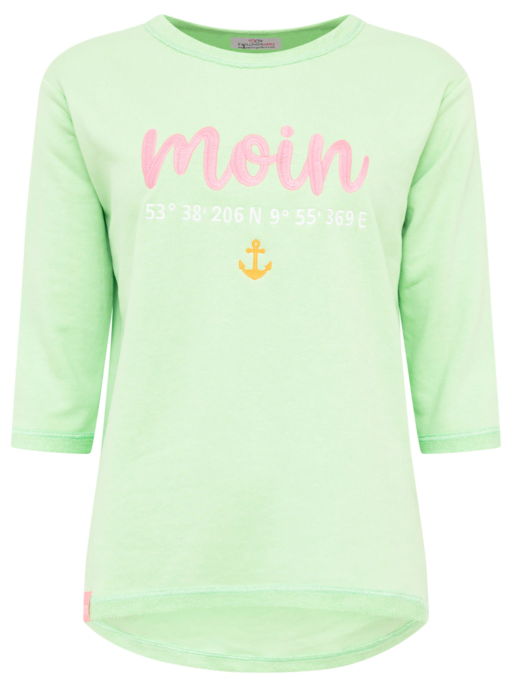 Zwillingsherz 3/4-Arm-Shirt ""Moin"", mit Moin Stickerei und Anker, ausgefr günstig online kaufen