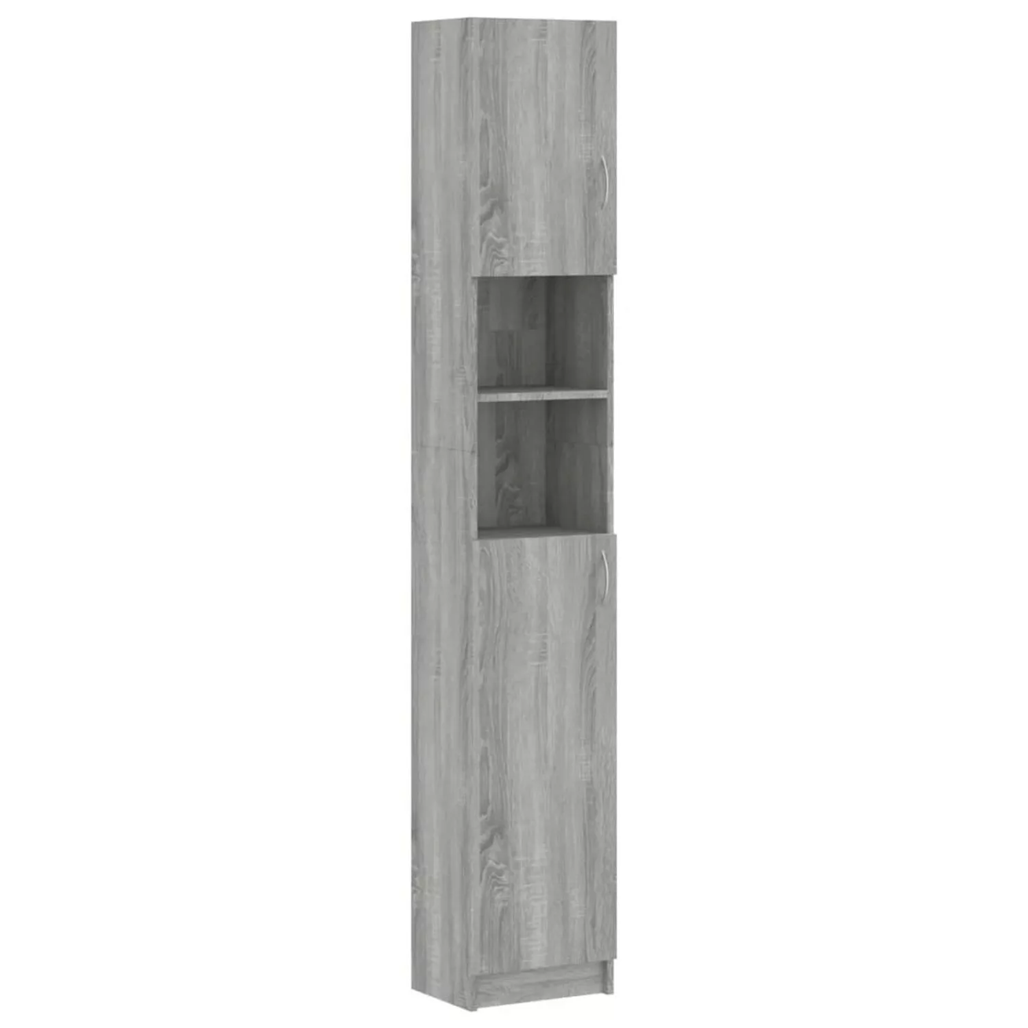 vidaXL Badezimmerschrank Grau Sonoma 32x25,5x190 cm Holzwerkstoff günstig online kaufen