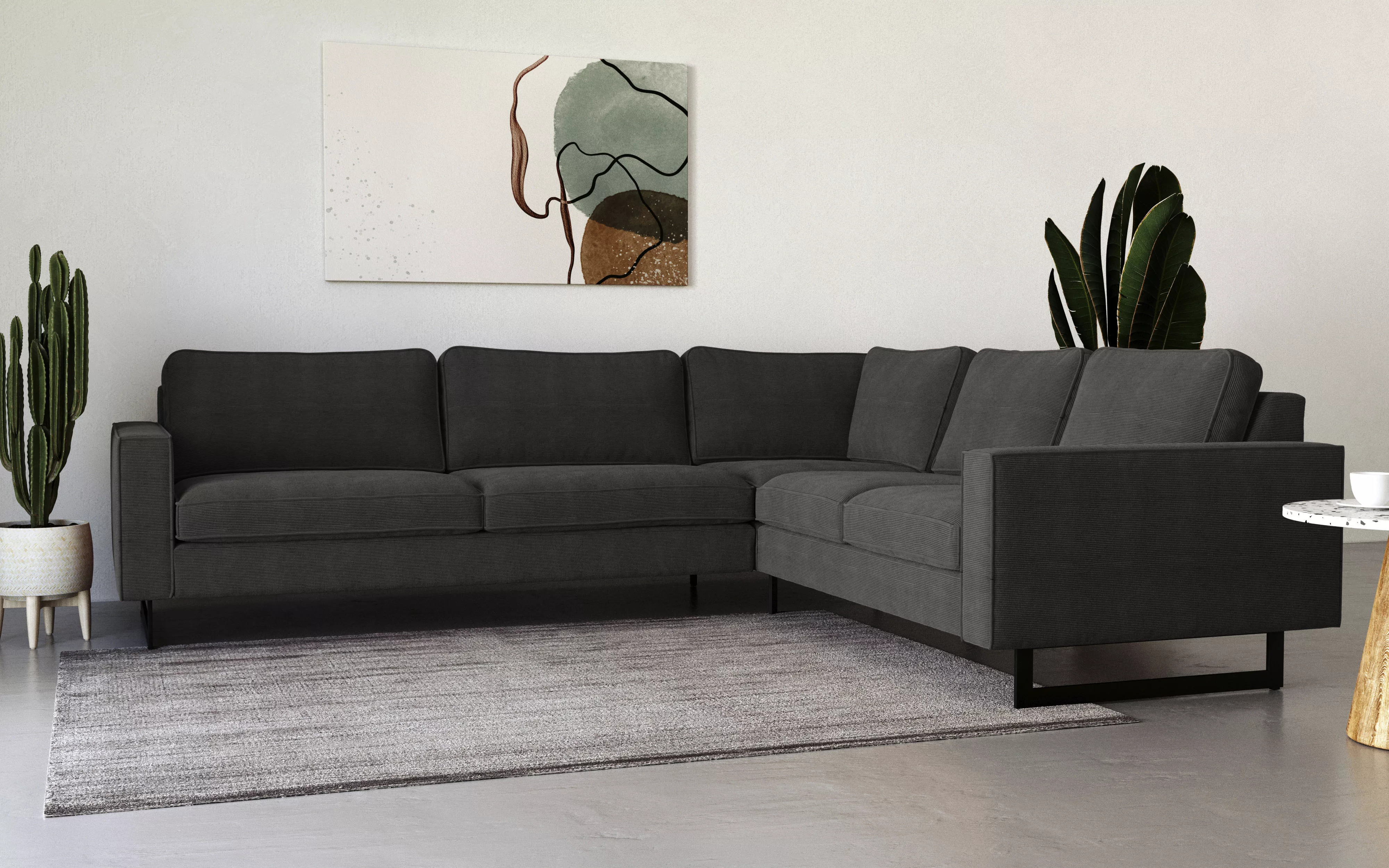 Places of Style Ecksofa Pinto, 250/290 cm, langer Schenkel, XXL, Ottomane, günstig online kaufen