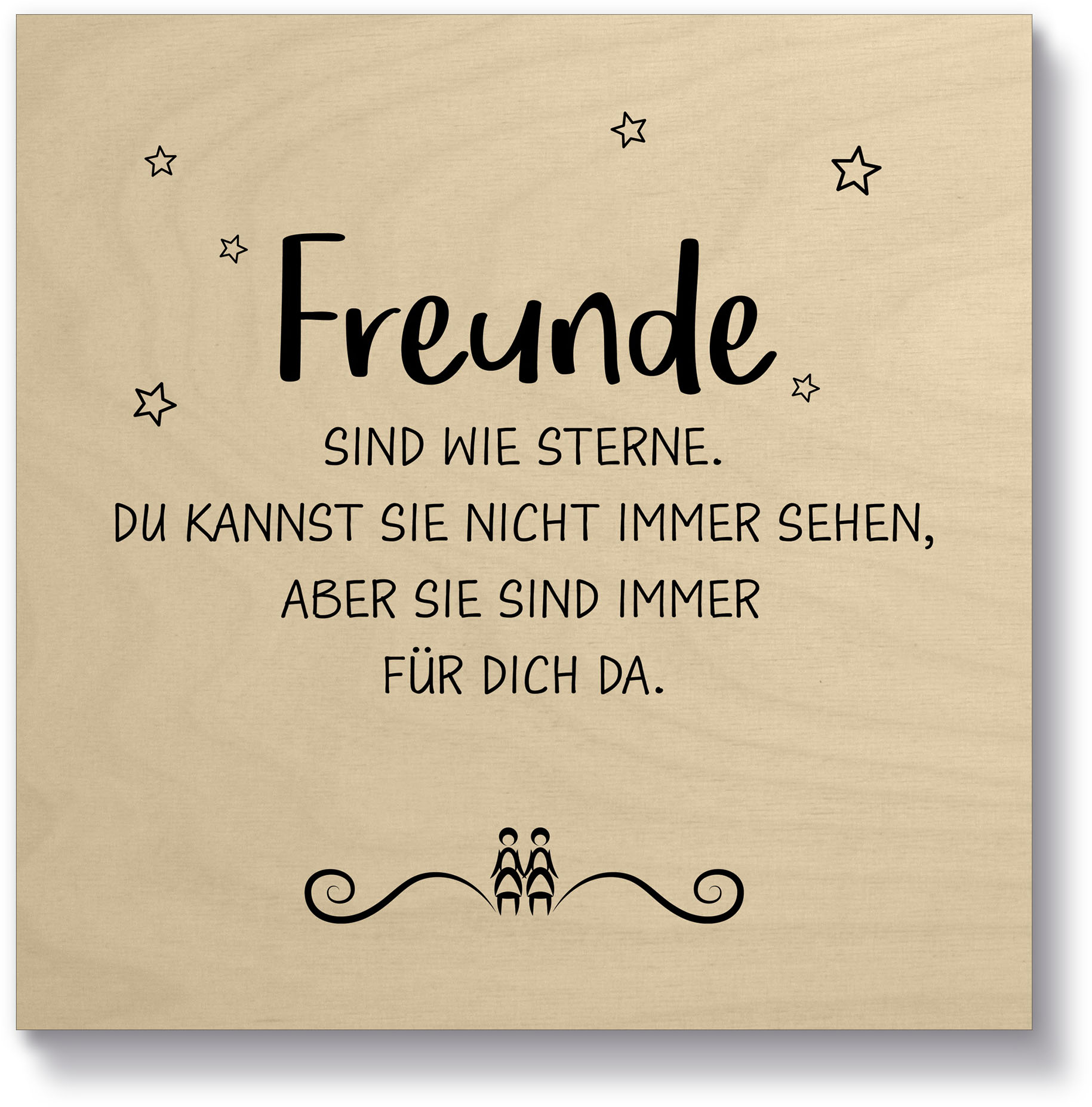 Artland Holzbild "Freunde II", Sprüche & Texte, (1 St.) günstig online kaufen