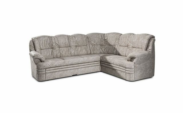 JVmoebel Ecksofa Graues Polstersofa Luxus Schlafsofa mit Bettfunktion Relax günstig online kaufen