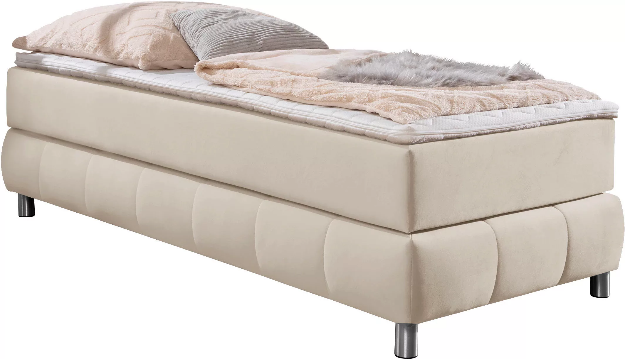 andas Boxspringbett "Salo", Ohne Kopfteil, inkl. Topper, auch in Überlänge günstig online kaufen