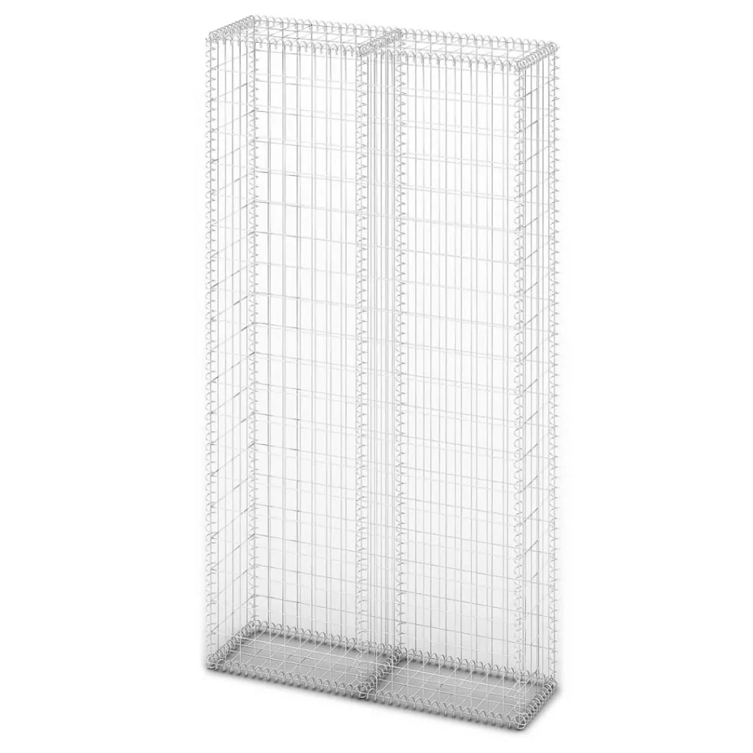 Gabionen-steinkorb Stahl 85×30×200 Cm Silbern günstig online kaufen