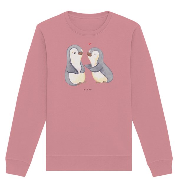 Mr. & Mrs. Panda Longpullover Größe L Pinguine trösten - Canyon Pink - Gesc günstig online kaufen