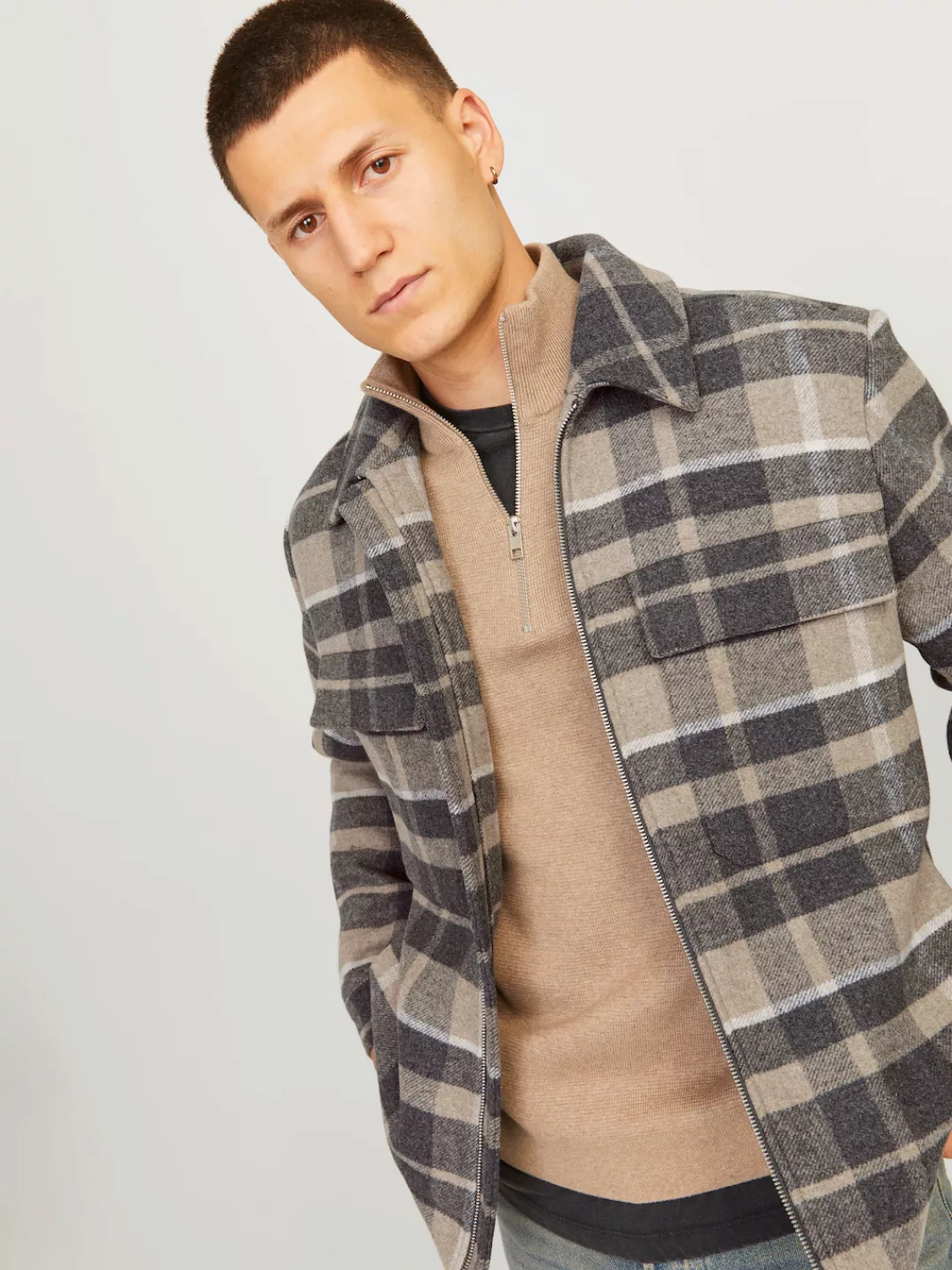 Jack & Jones Wolljacke "JPRBLURUSSEL WOOL BLEND JACKET SN", ohne Kapuze günstig online kaufen