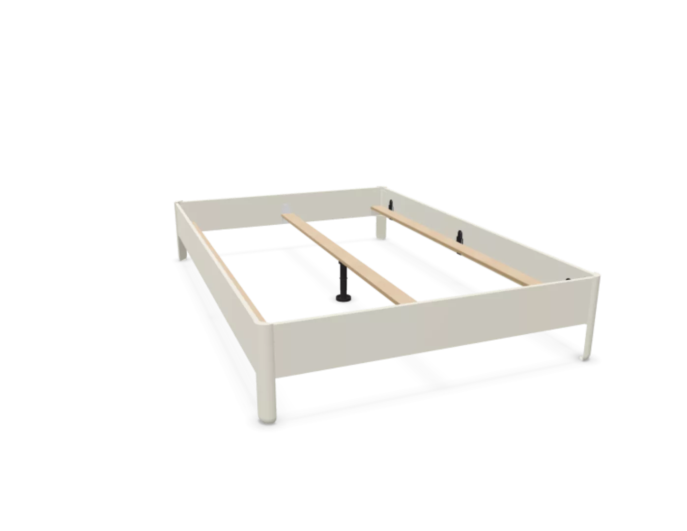 NAIT Doppelbett farbig lackiert Brillantgelb 140 x 210cm Ohne Kopfteil günstig online kaufen