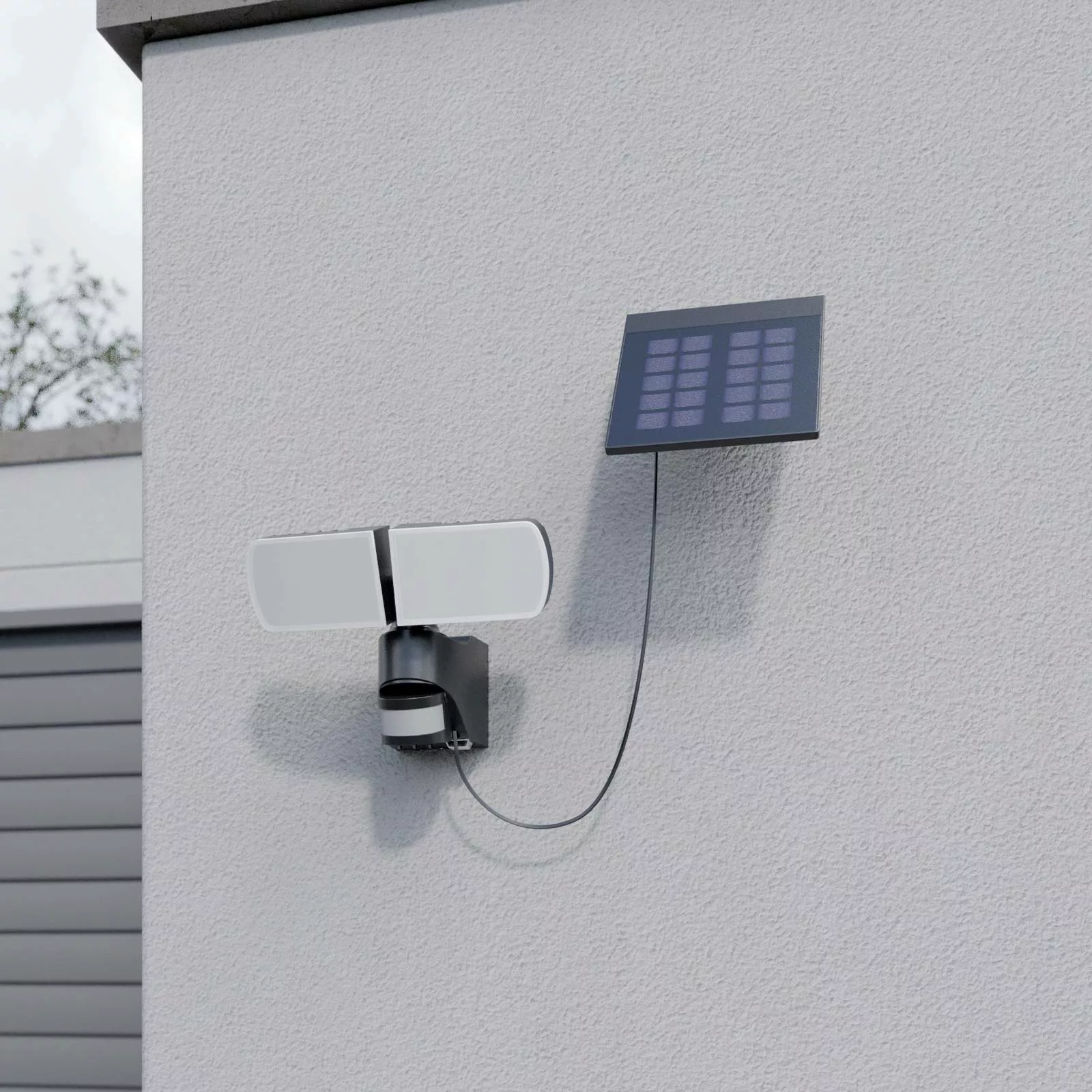 Arcchio Lissano LED-Solar-Wandstrahler mit Sensor günstig online kaufen