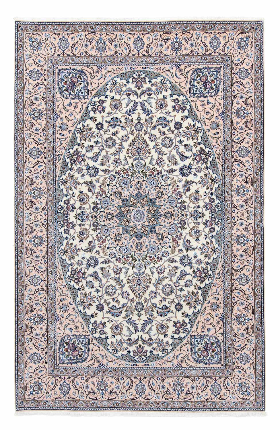 morgenland Wollteppich »Nain 6la Medaillon Beige 300 x 200 cm«, rechteckig, günstig online kaufen