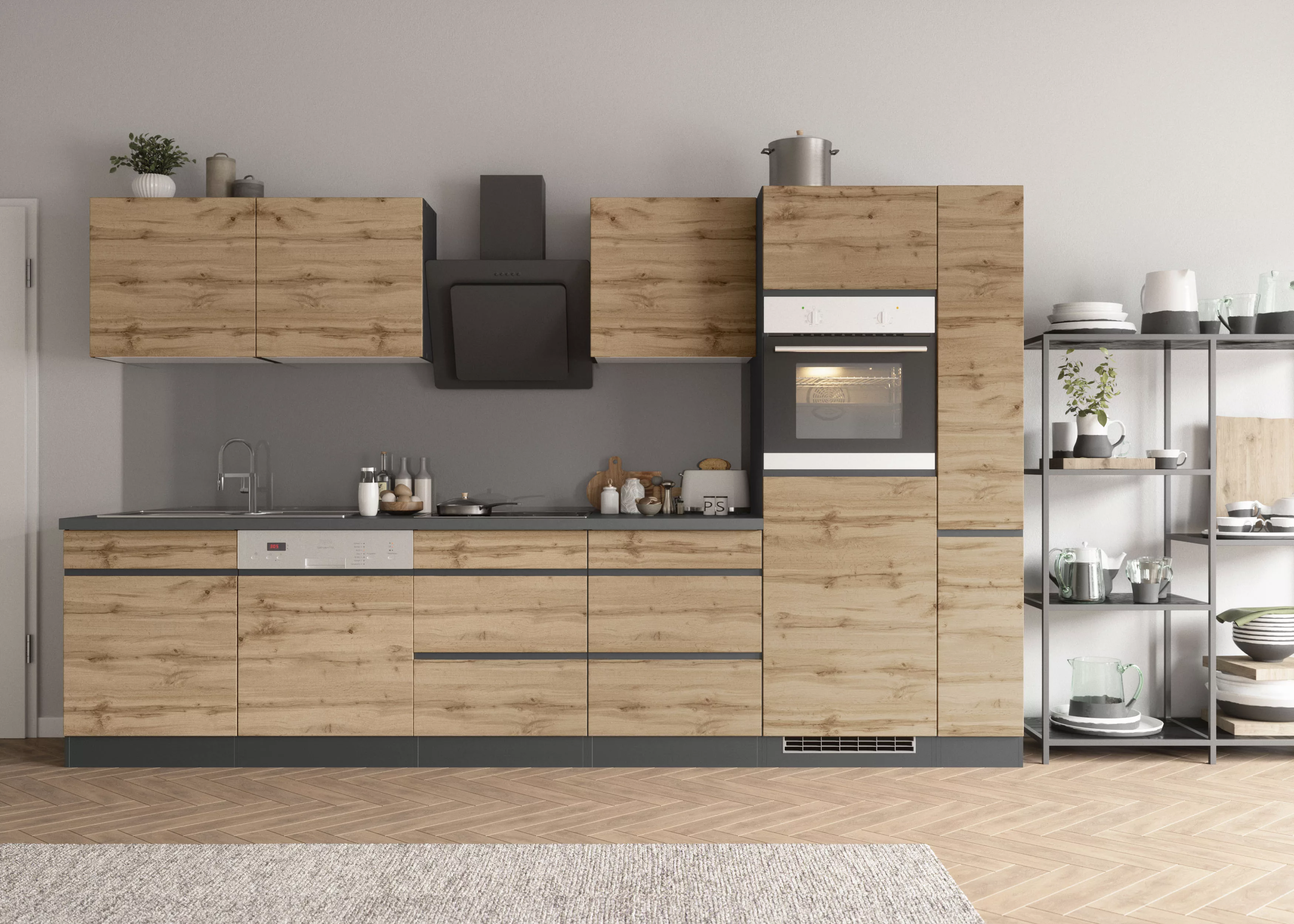 Kochstation Küche "KS-Riesa", Stellbreite 330 cm, wahlweise mit Induktionsk günstig online kaufen