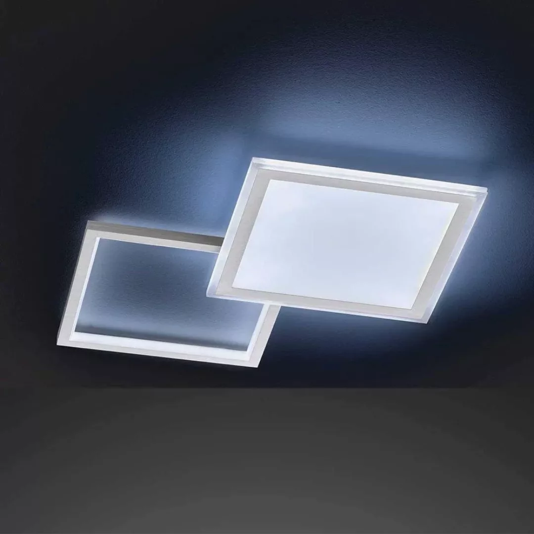LED Deckenleuchte Zenit in Aluminium-gebürstet 2x 13W 2000lm günstig online kaufen