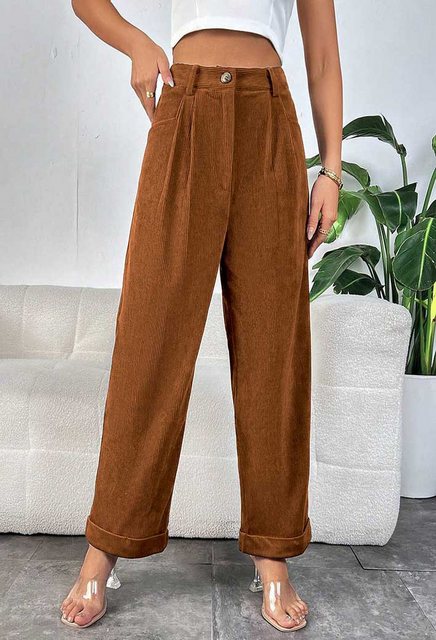 SEGUEN Loungepants Freizeithose mit hoher Taille und Kordtasche (Temperamen günstig online kaufen