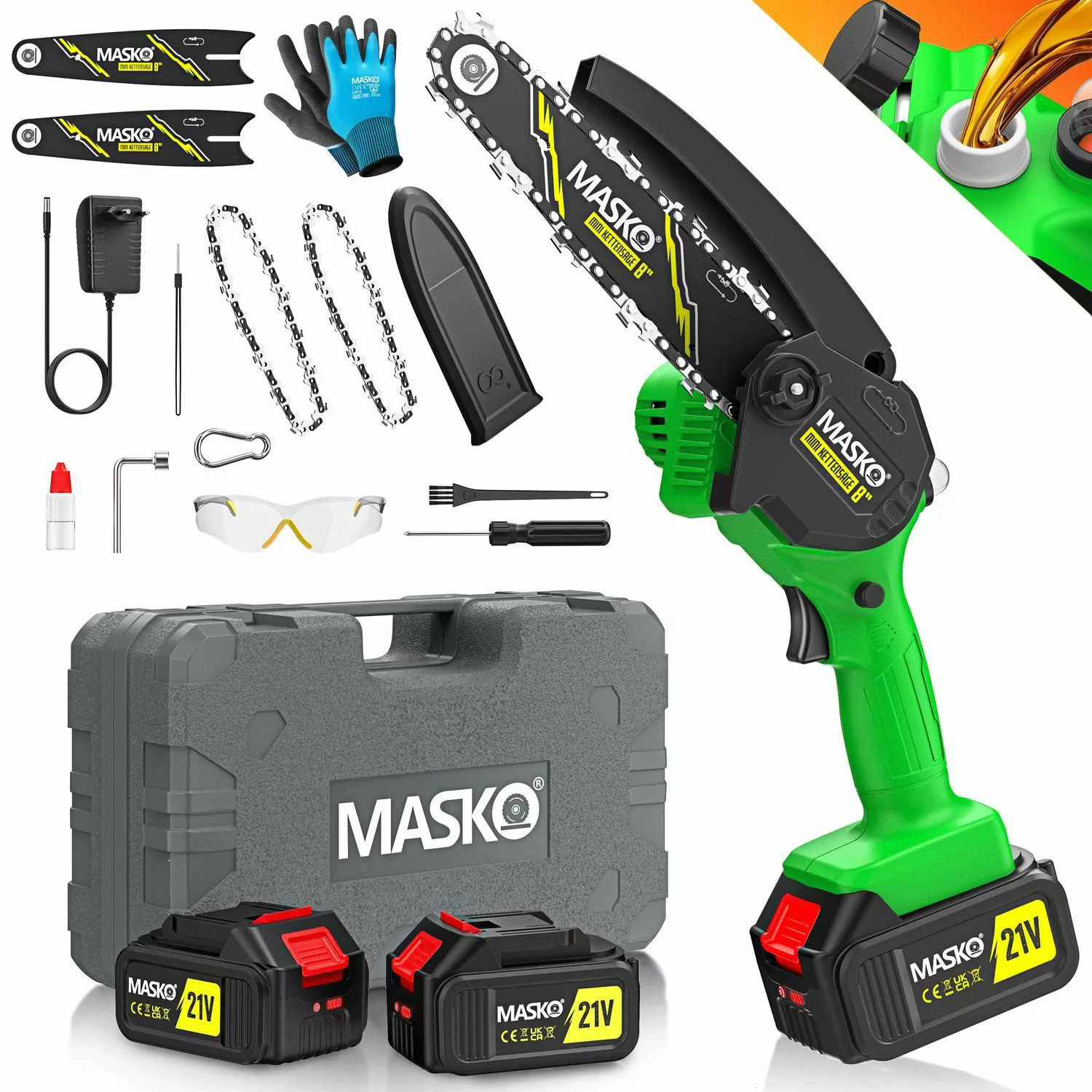 MASKO Akku-Kettensäge Mini Kettensäge 800W Elektrische günstig online kaufen