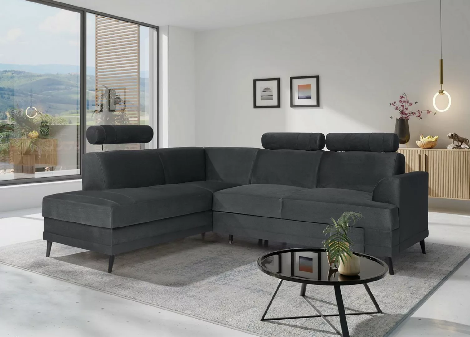 Beautysofa Ecksofa KORDIAN, mit Schlaffunktion und Bettkasten günstig online kaufen