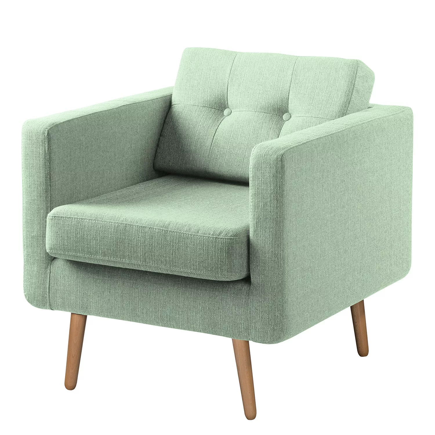 home24 Mørteens Sessel Croom V Mint Webstoff mit Hocker 77x84x81 cm (BxHxT) günstig online kaufen