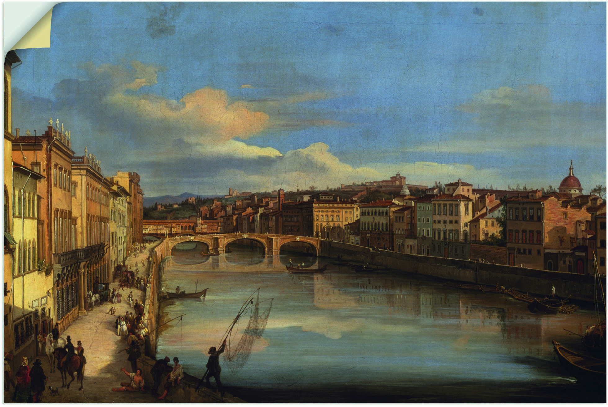 Artland Wandbild "Ein Blick auf den Arno", Florenz, (1 St.), als Leinwandbi günstig online kaufen