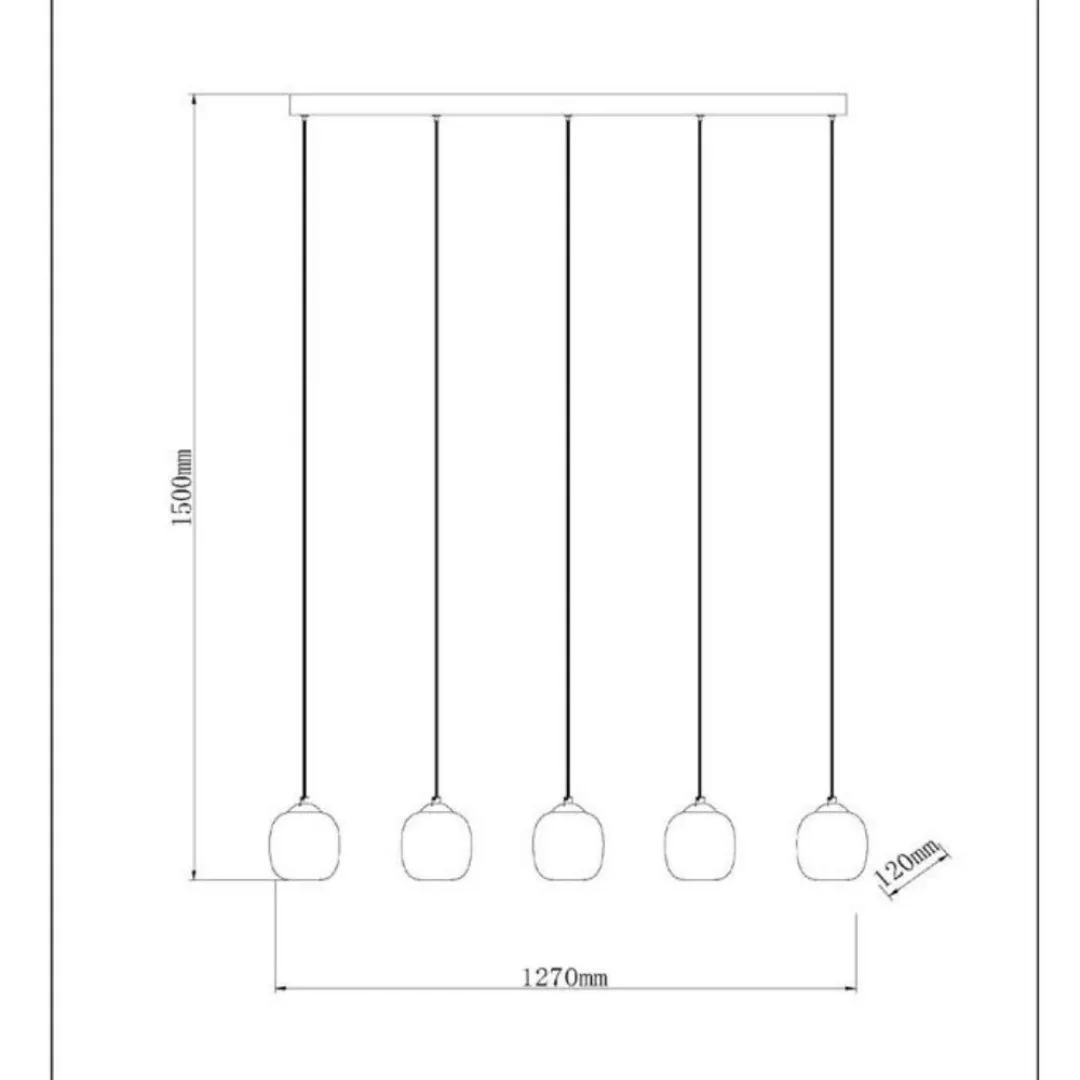 LED Pendelleuchte Tamino in Rauchglas und Schwarz 5x 5,6W 2500lm günstig online kaufen