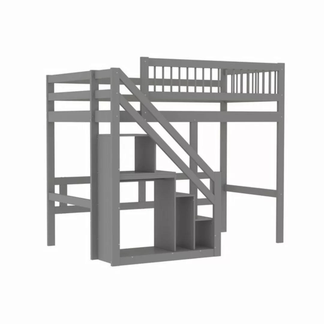 WISHDOR Etagenbett Treppe mit Aufbewahrungsschrank (Holzbett Kinderbett, Ju günstig online kaufen