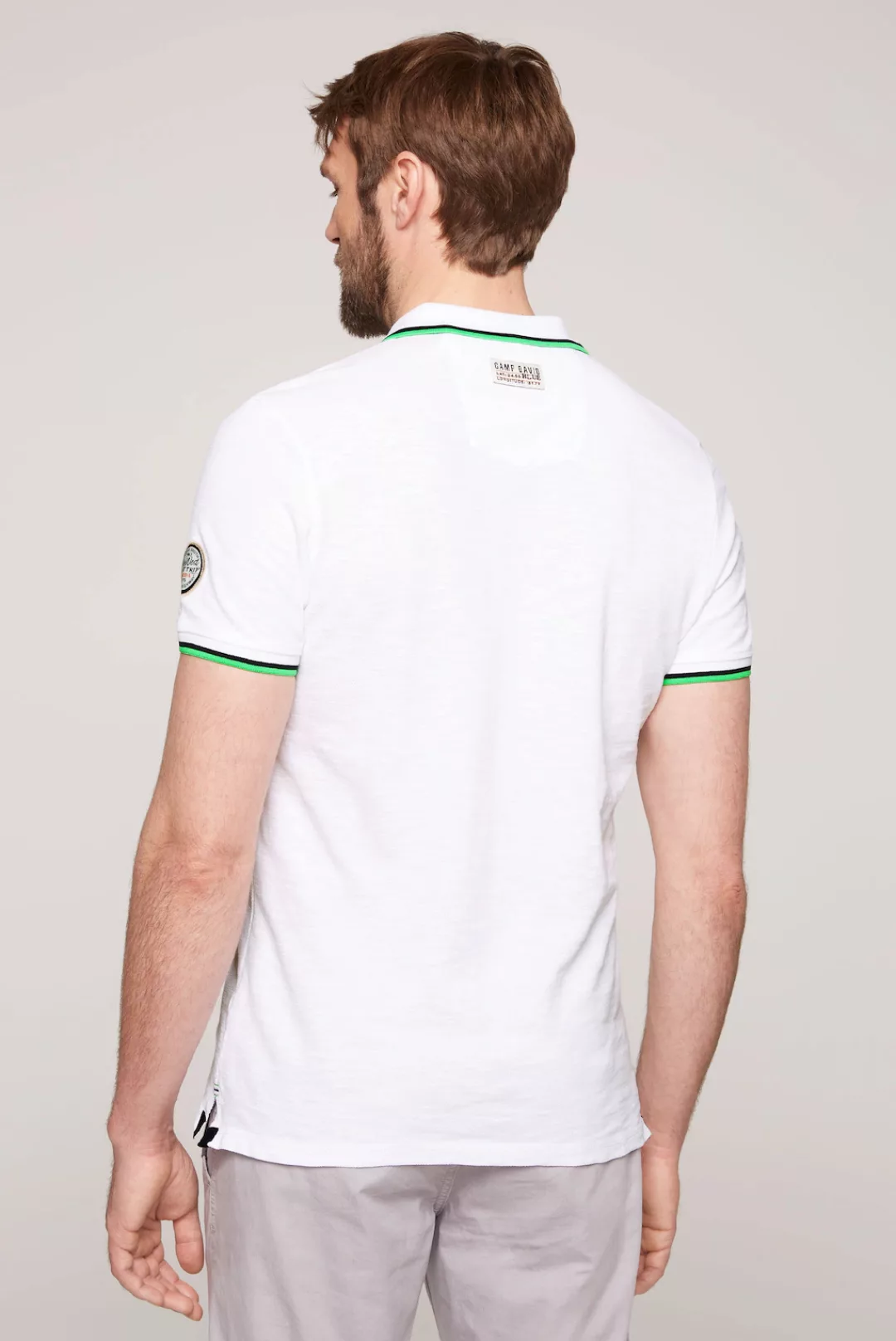 CAMP DAVID Poloshirt, mit stylischem Seitenschlitz günstig online kaufen