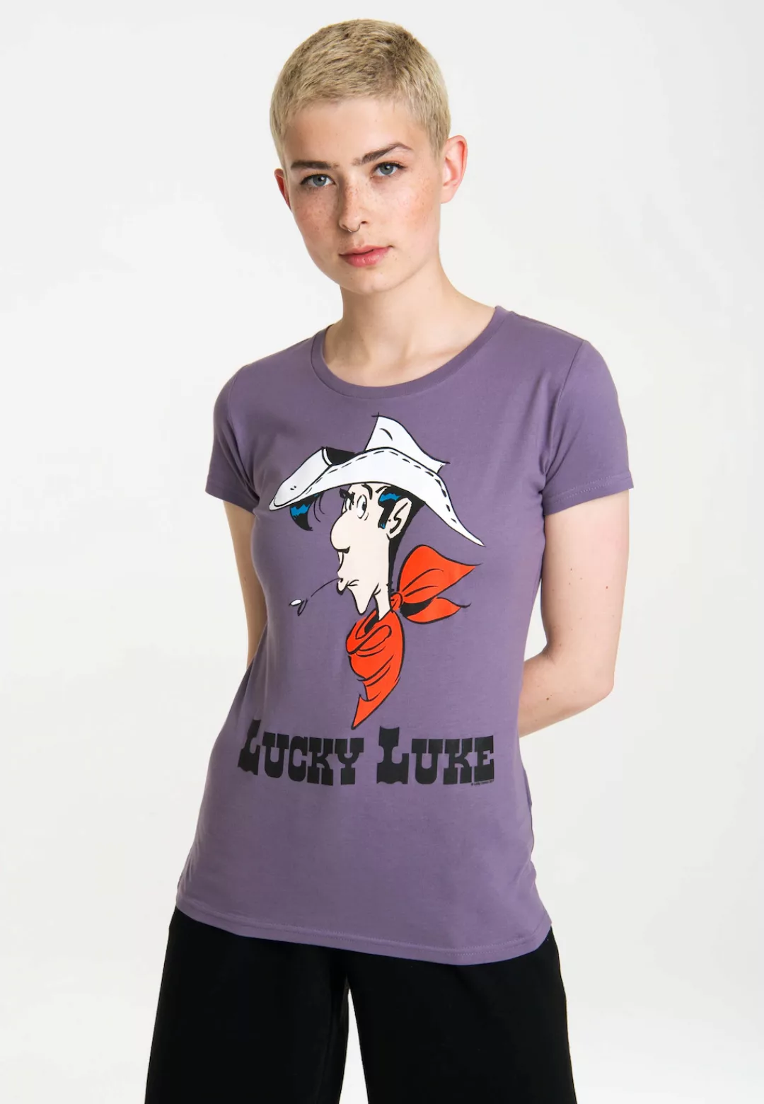 LOGOSHIRT T-Shirt "Lucky Luke Portrait", mit coolem Frontprint günstig online kaufen