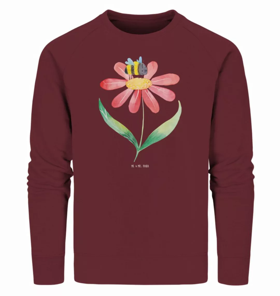 Mr. & Mrs. Panda Longpullover Größe XL Hummel Blume - Burgundy - Geschenk, günstig online kaufen