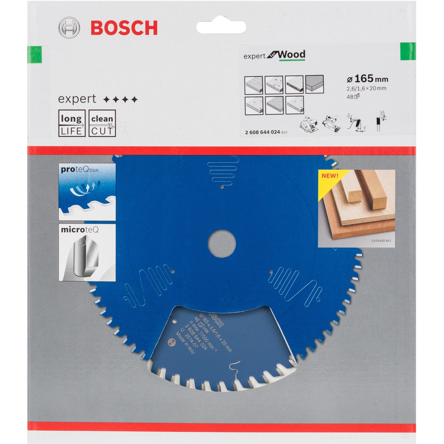 Bosch Kreissägeblatt Expert for Wood 165 mm x 20 mm x 1,6 mm günstig online kaufen