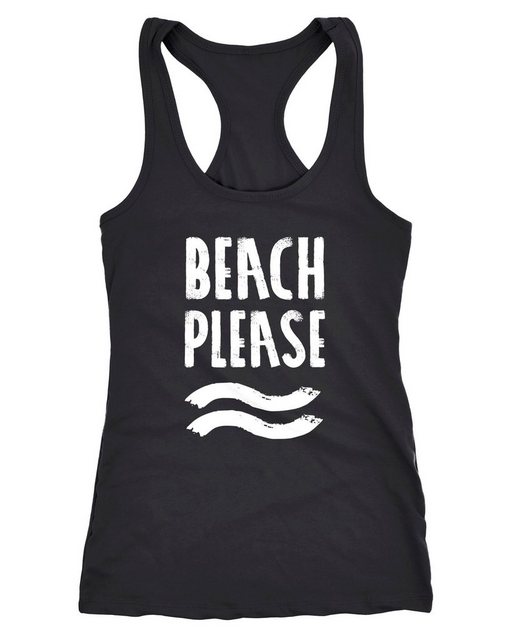 Neverless Tanktop Damen Tank-Top Beach please Racerback Neverless® günstig online kaufen