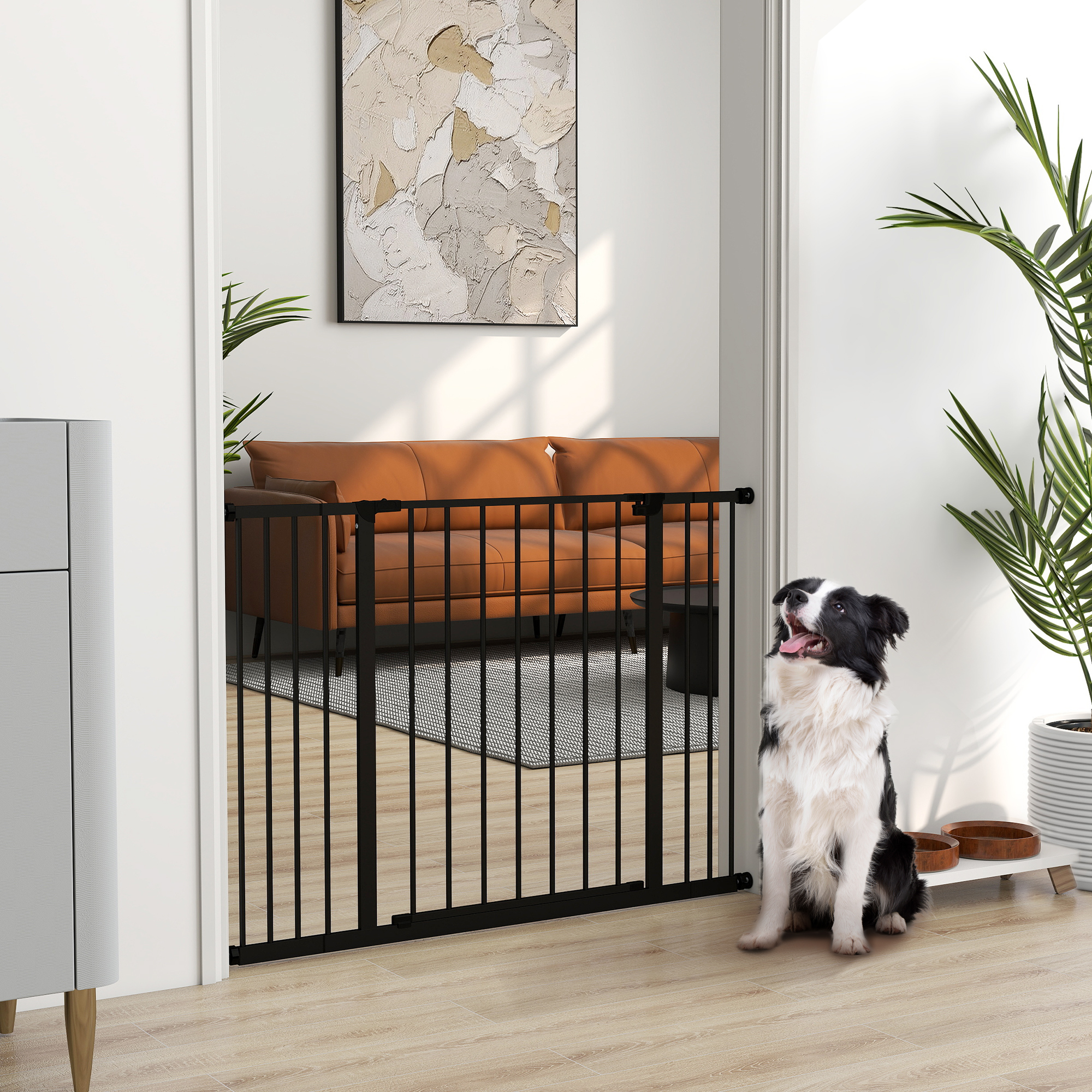 PawHut Türschutzgitter Treppenschutzgitter ohne Bohren Hunde Absperrgitter günstig online kaufen
