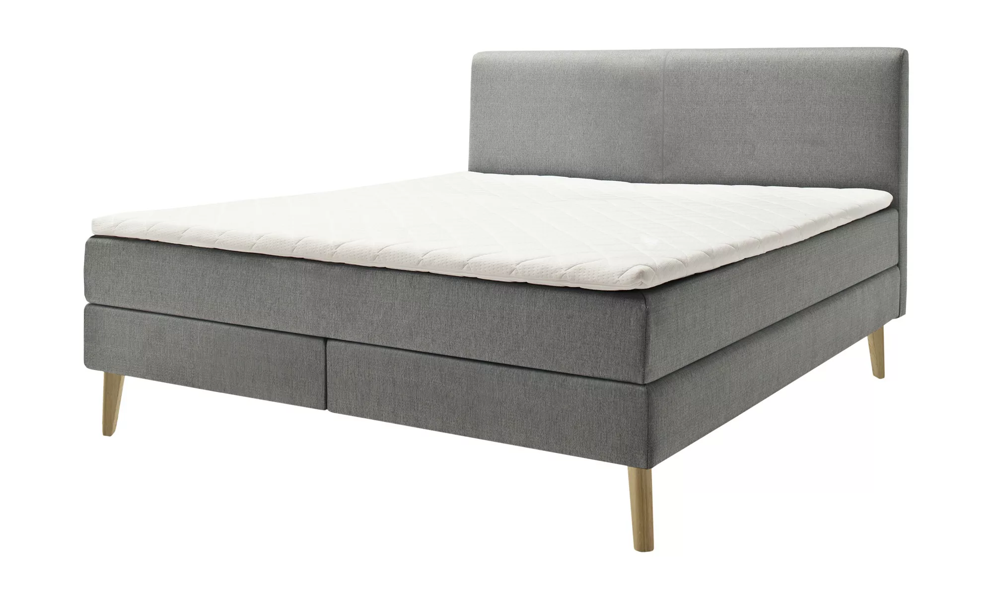 Boxspringbett  Oxfordshire ¦ grau ¦ Maße (cm): B: 163 H: 114 T: 213 Betten günstig online kaufen