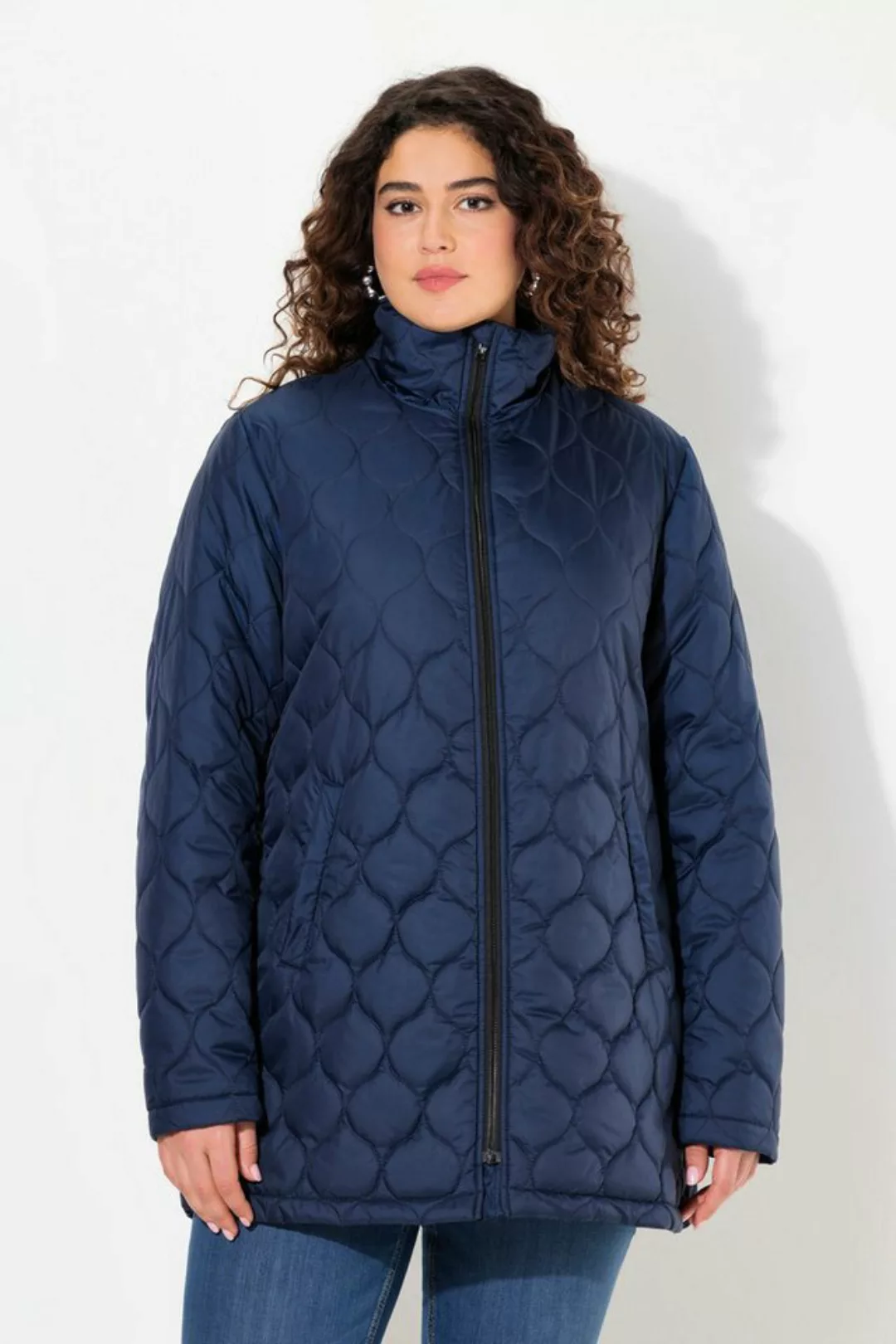 Ulla Popken Steppjacke HYPRAR Steppjacke wasserabweisend Stehkragen günstig online kaufen