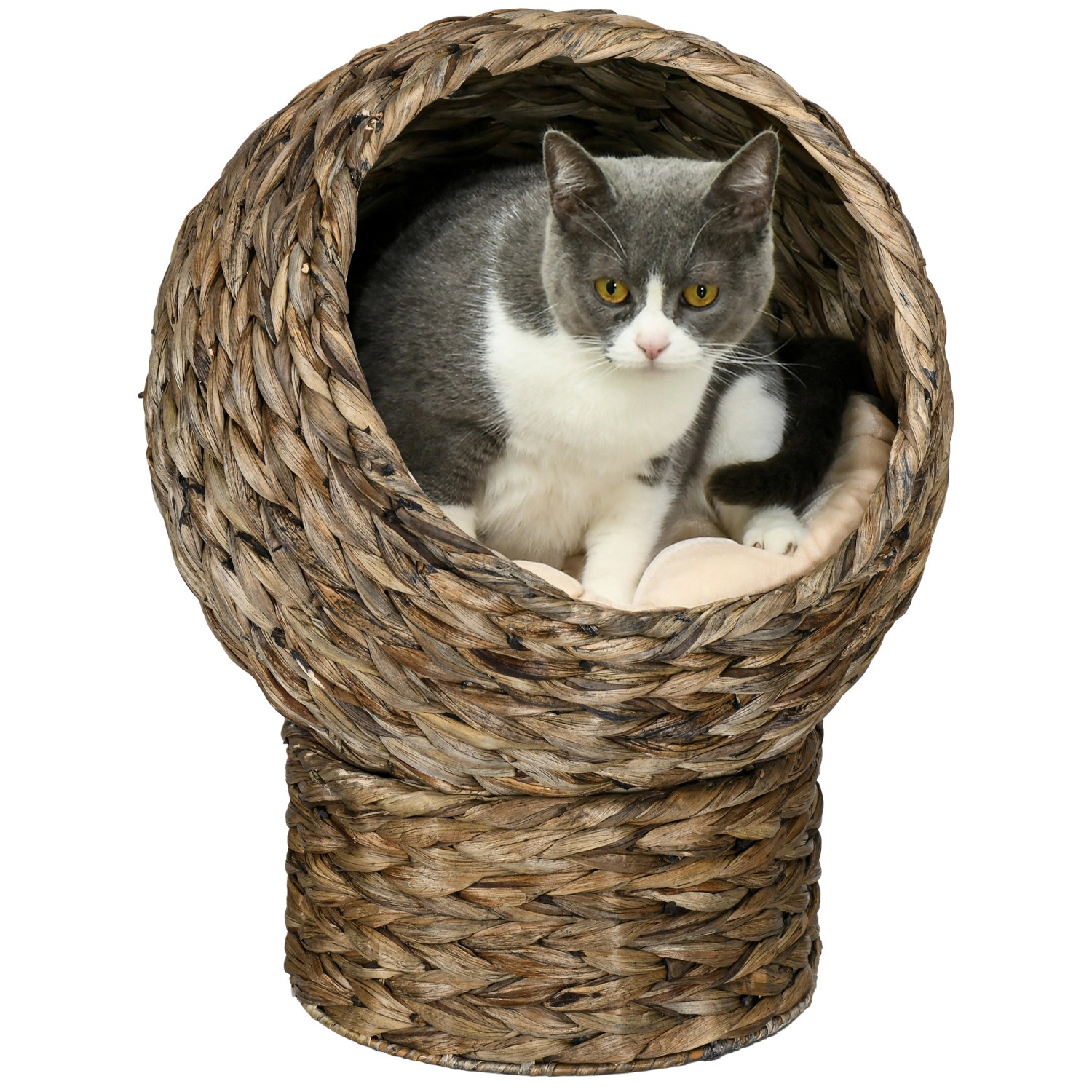 PawHut Katzenkorb dunkelbraun Baumwolle B/H/L: ca. 33x52x42 cm günstig online kaufen