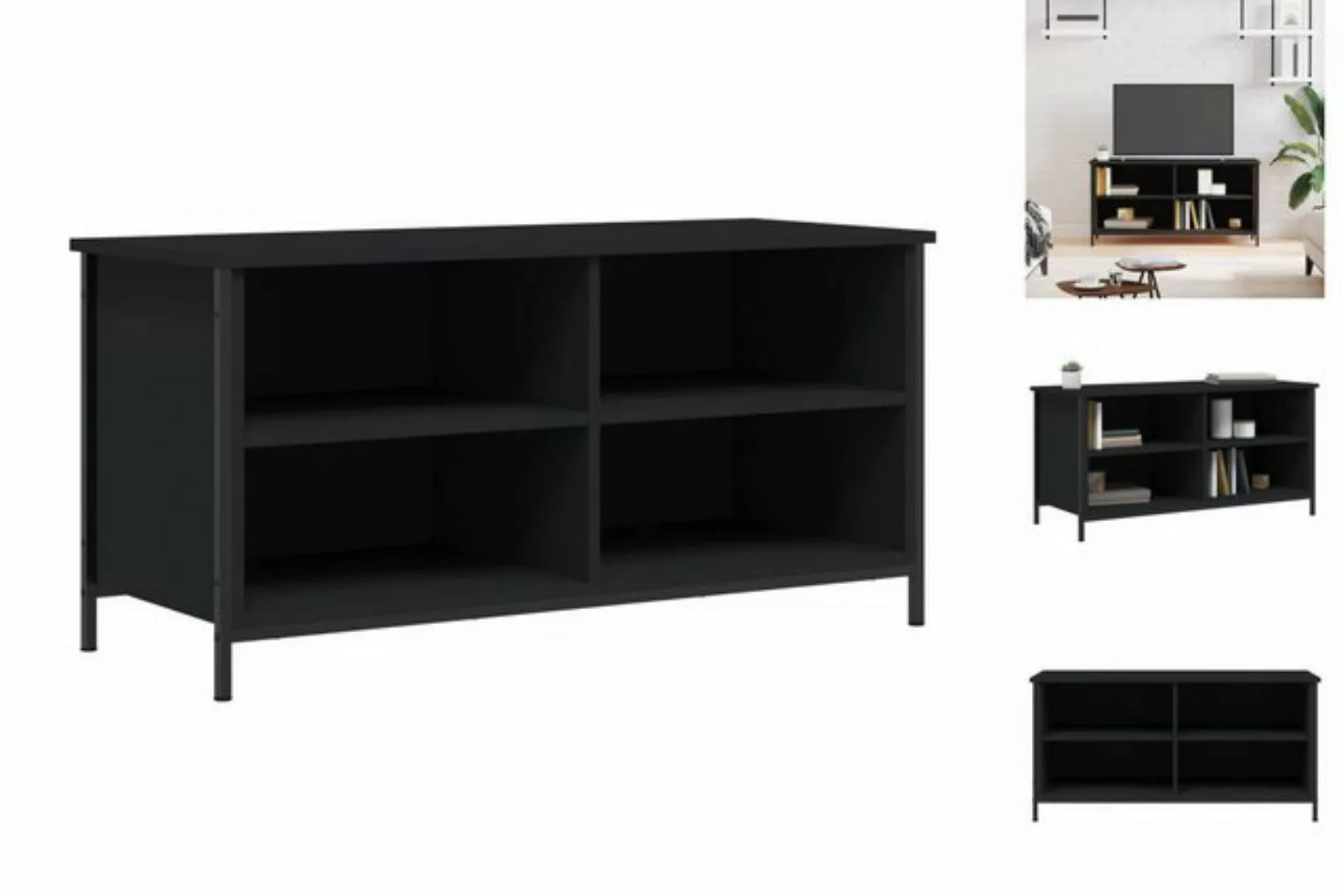 vidaXL TV-Schrank TV Schrank Fernsehschrank Lowboard Regal Schwarz 100x40x5 günstig online kaufen