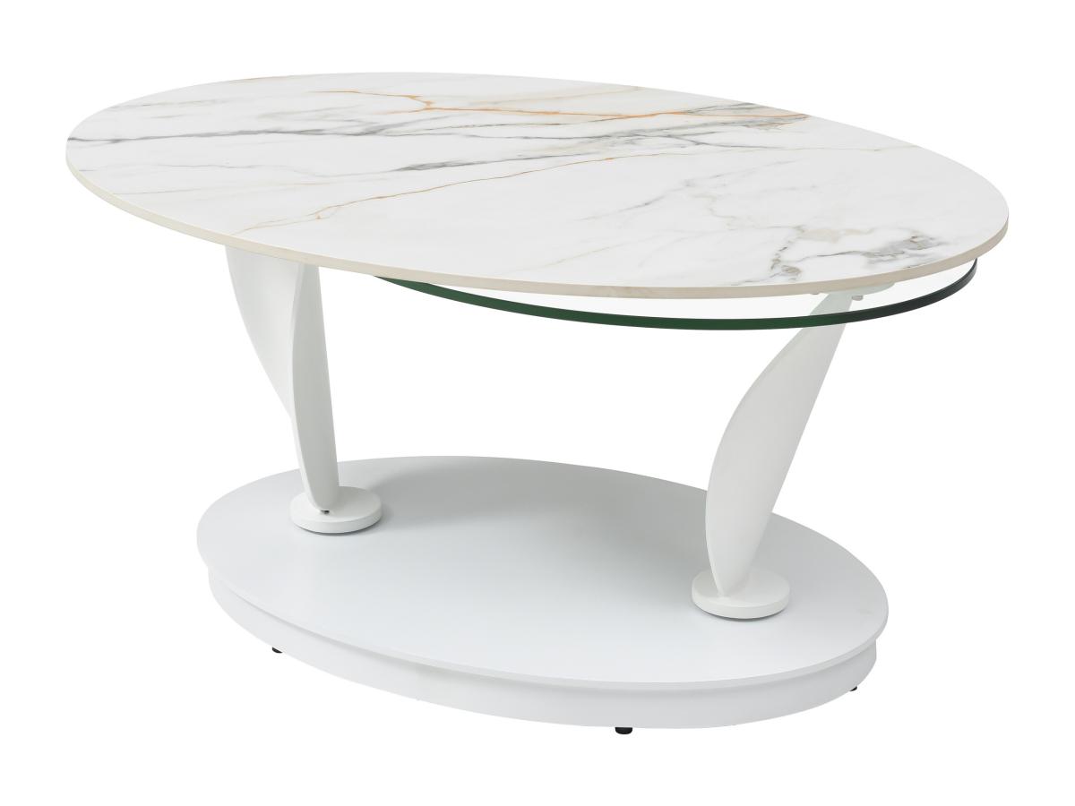 Couchtisch mit drehbaren Tischplatten - Keramik, Sicherheitsglas & Metall - günstig online kaufen