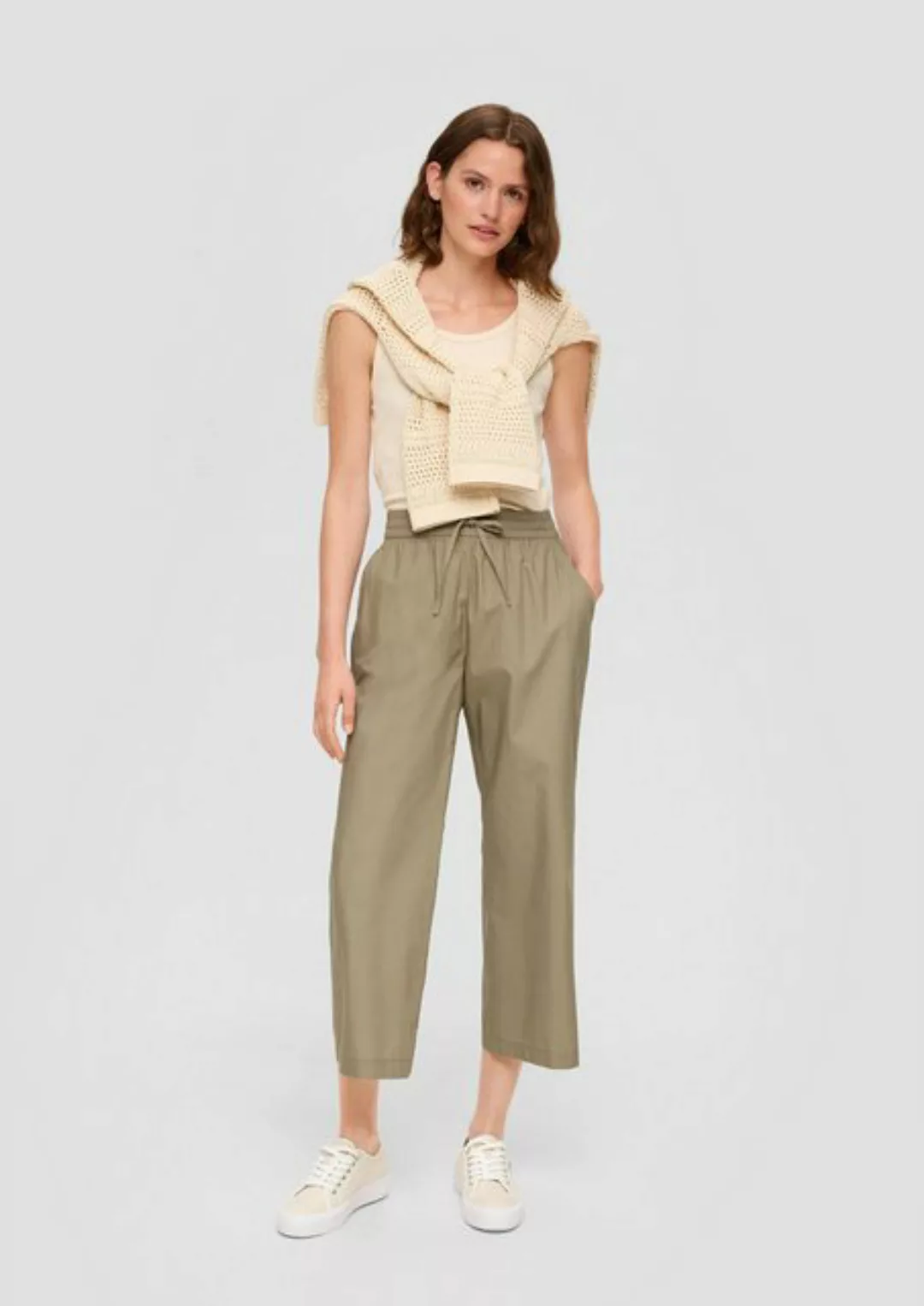 s.Oliver 7/8-Hose Culotte-Hose / Regular Fit / High Rise / Wide Leg Gummizu günstig online kaufen