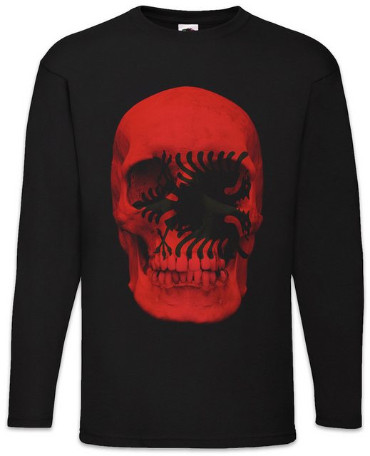 Urban Backwoods Langarmshirt Classic Albania Skull Flag Langarm T-Shirt Tot günstig online kaufen