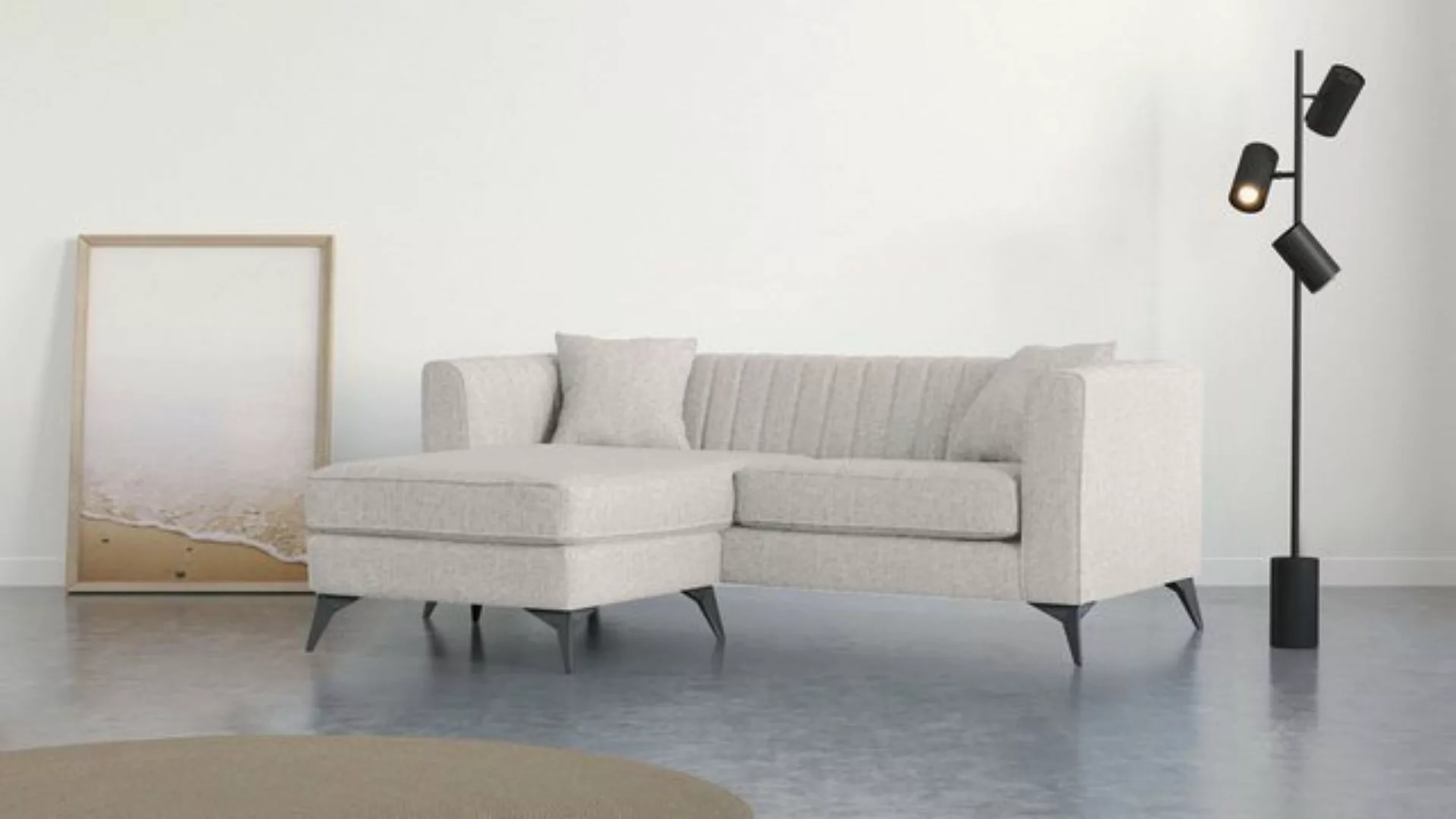 Places of Style Ecksofa "MATTHEW B/T/H: 201/162/74 cm, ideal für kleine Räu günstig online kaufen