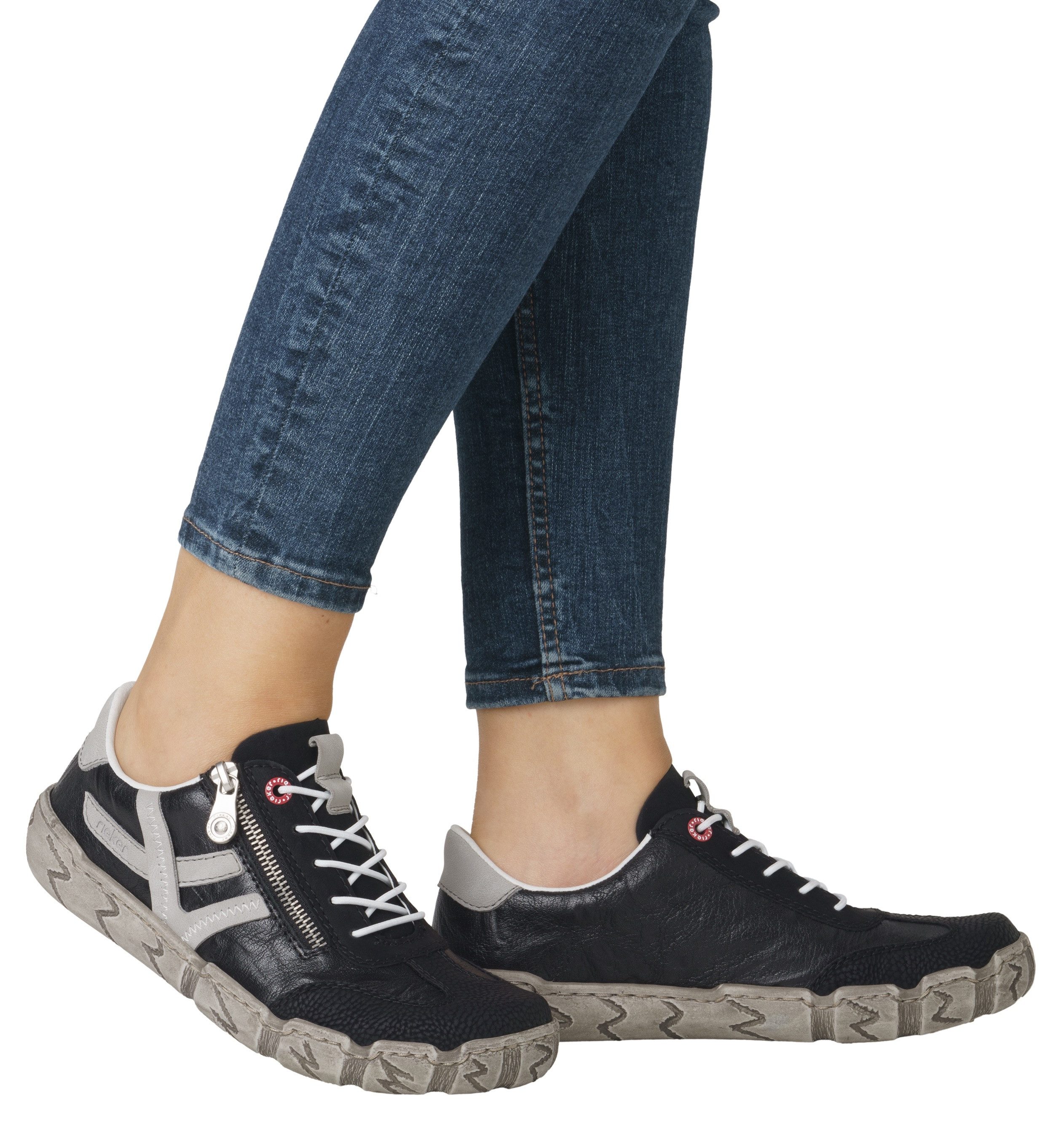 Rieker Slip-On Sneaker, Halbschuh, Schlupfschuh, Freizeitschuh mit weicher günstig online kaufen