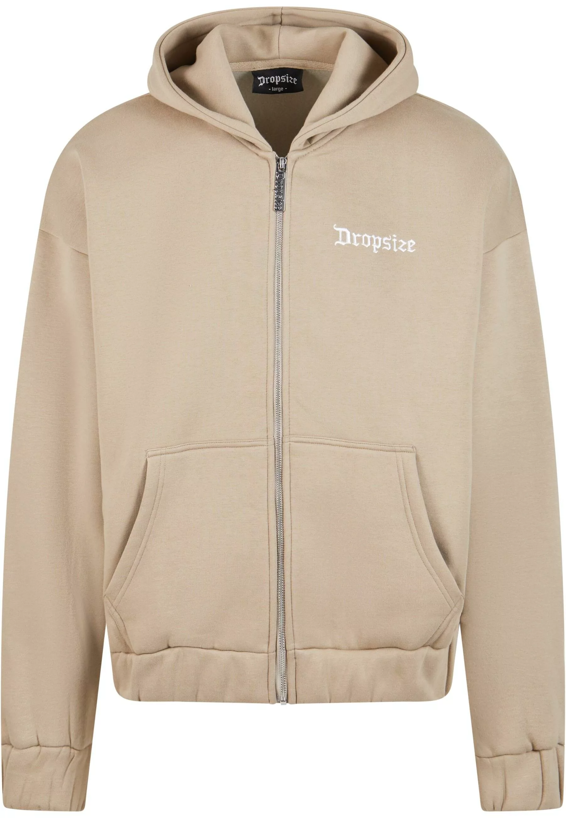 Dropsize Sweatjacke "Dropsize Herren Super Heavy Oversize Blank Zip Hoodie" günstig online kaufen