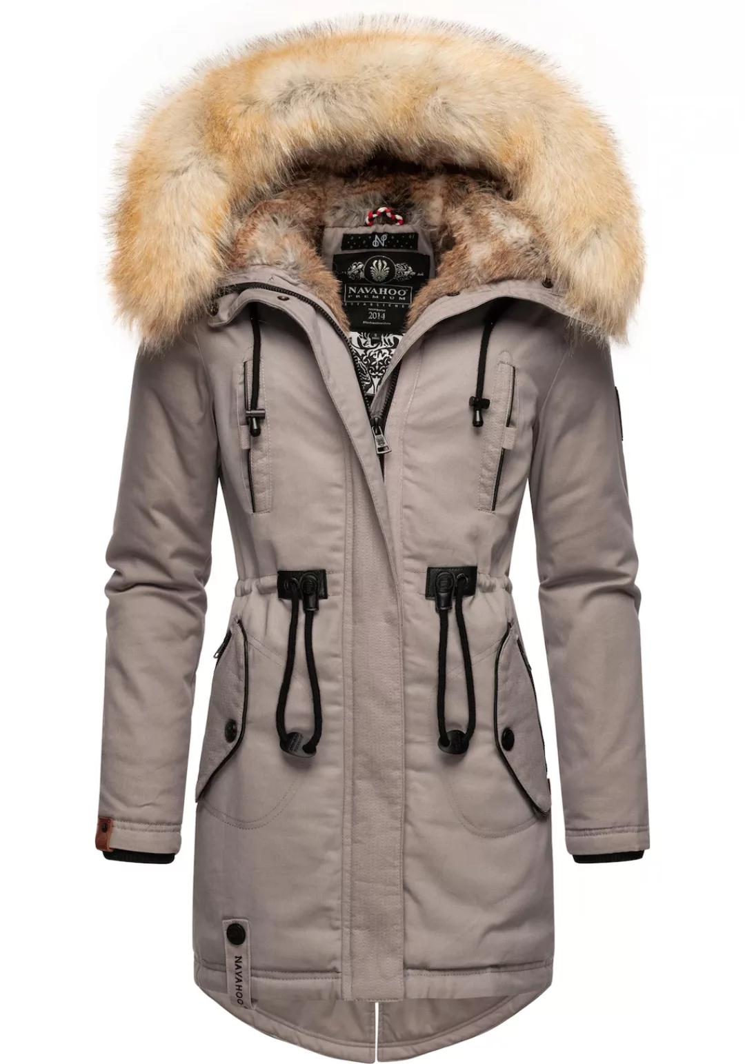 Navahoo Wintermantel "Bombii", stylischer Damen Winterparka mit Kunstfell-K günstig online kaufen