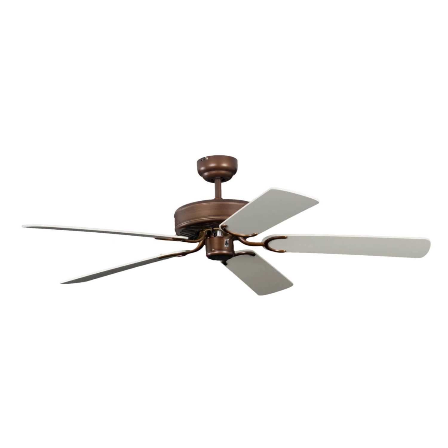 Pepeo Deckenventilator Potkuri Aged Bronze - Weiß 132 cm mit Zugkette günstig online kaufen