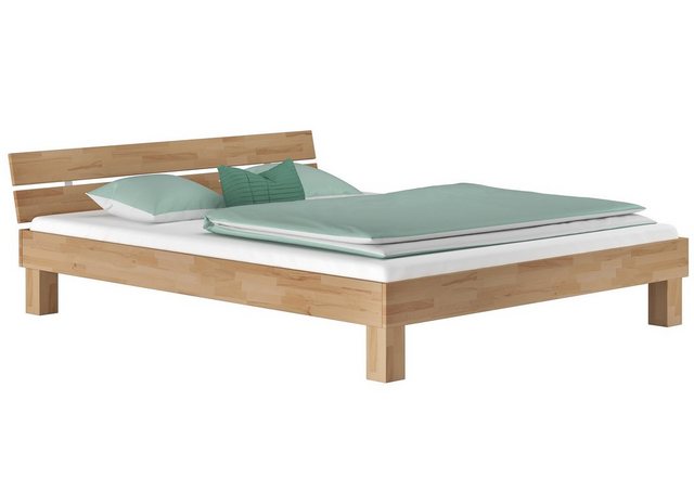 ERST-HOLZ Bett Doppelbett Kingsize-Bett Buche massiv geölt 200x200, Buchege günstig online kaufen