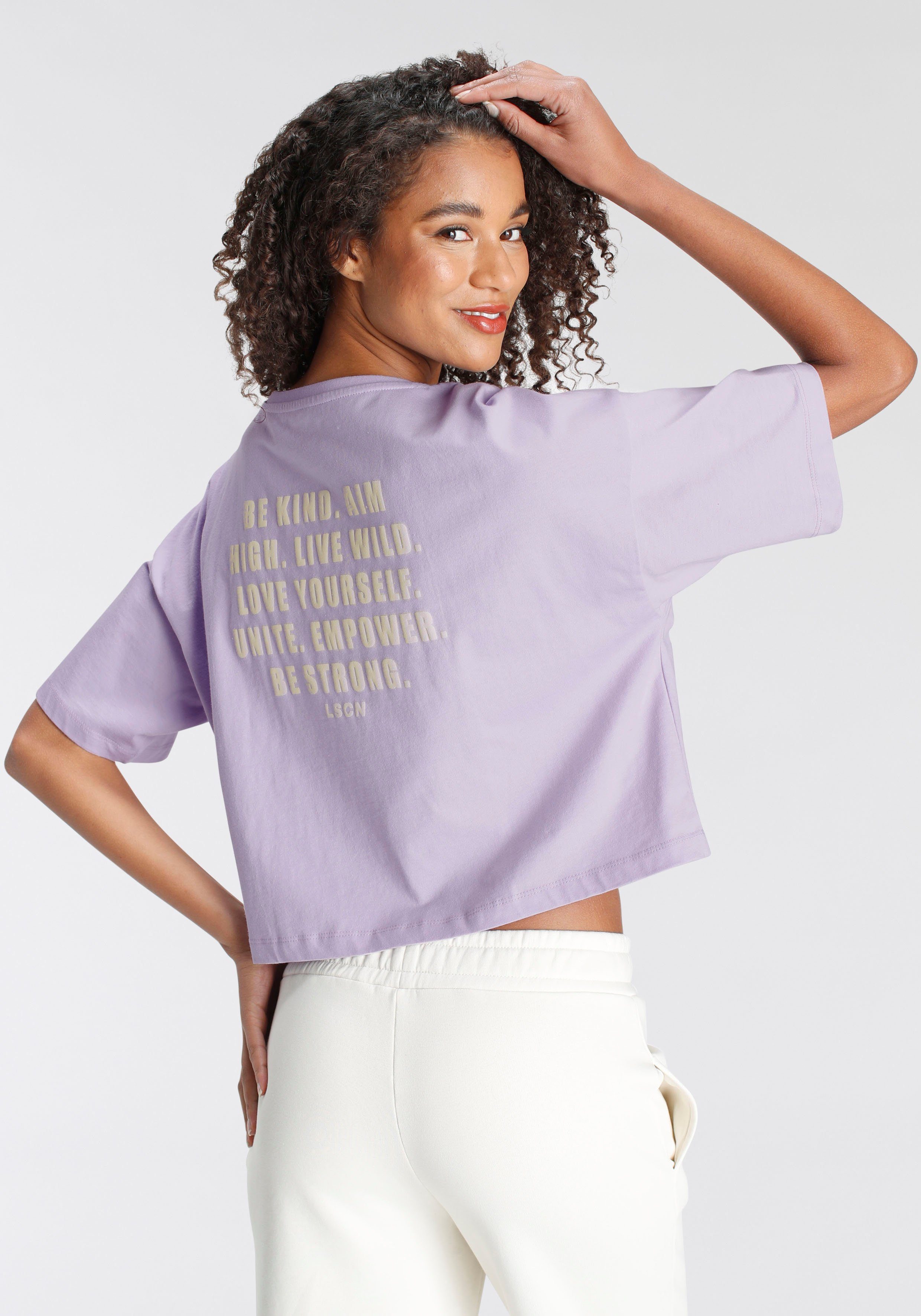 LASCANA Oversize-Shirt mit Schriftzug auf dem günstig online kaufen