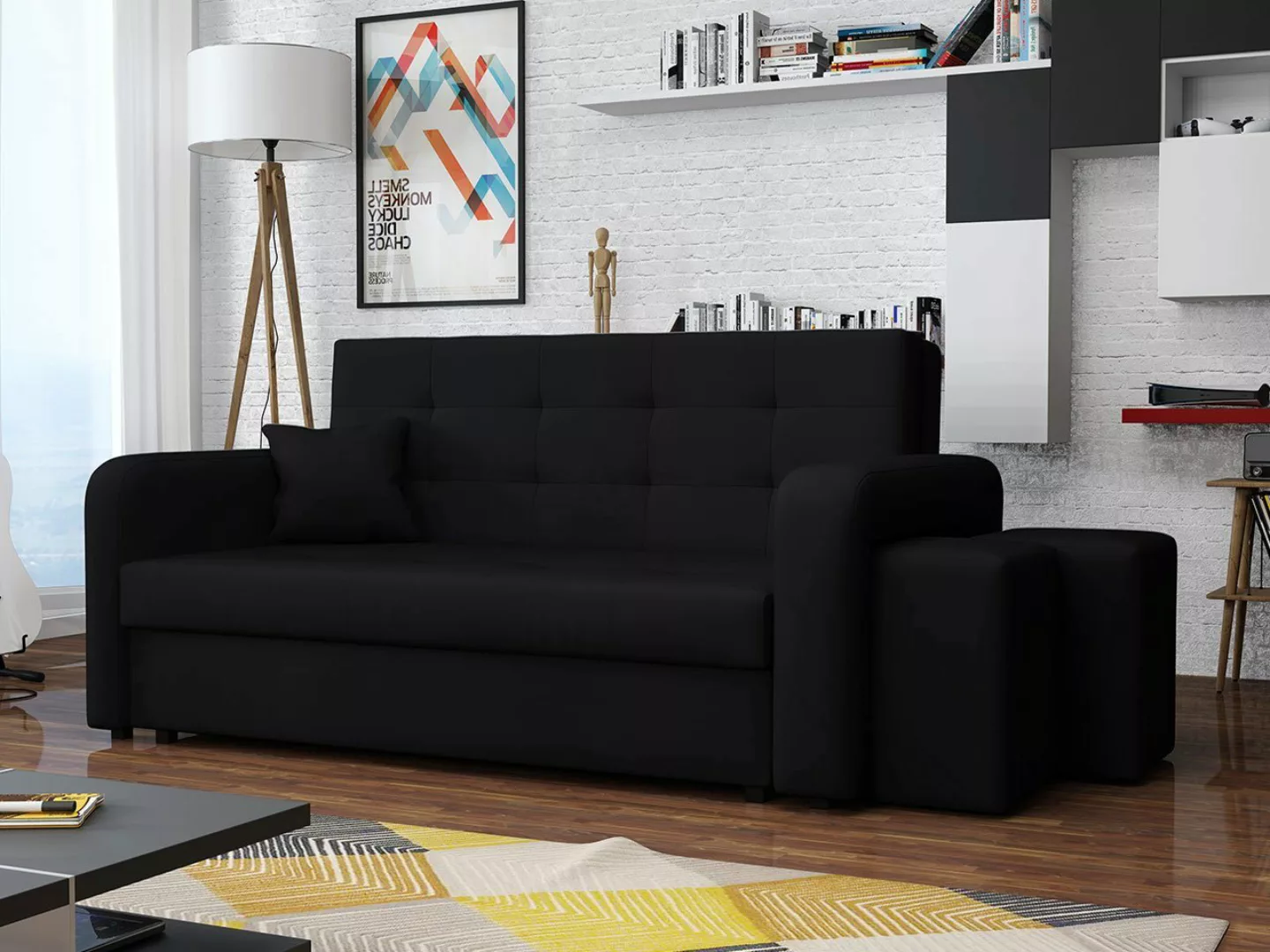 MIRJAN24 Schlafsofa Viva Home III, mit Polsterhocker (2 Stück), 3 Sitzer, m günstig online kaufen