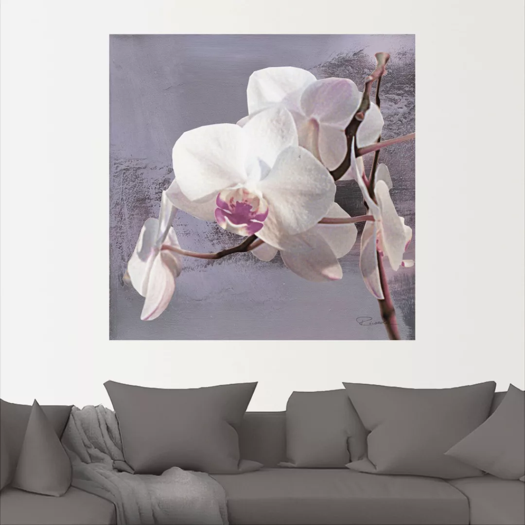 Artland Wandbild »Orchideen vor Violett I«, Blumen, (1 St.) günstig online kaufen