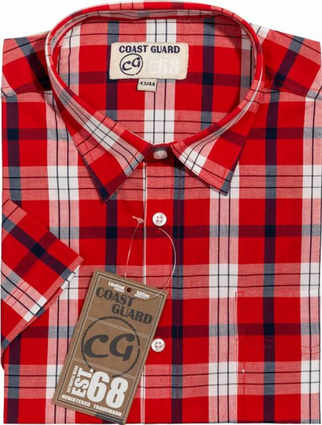 Terrax Workwear Funktionshemd Sommerhemd ½Arm rot/royal/weiß günstig online kaufen