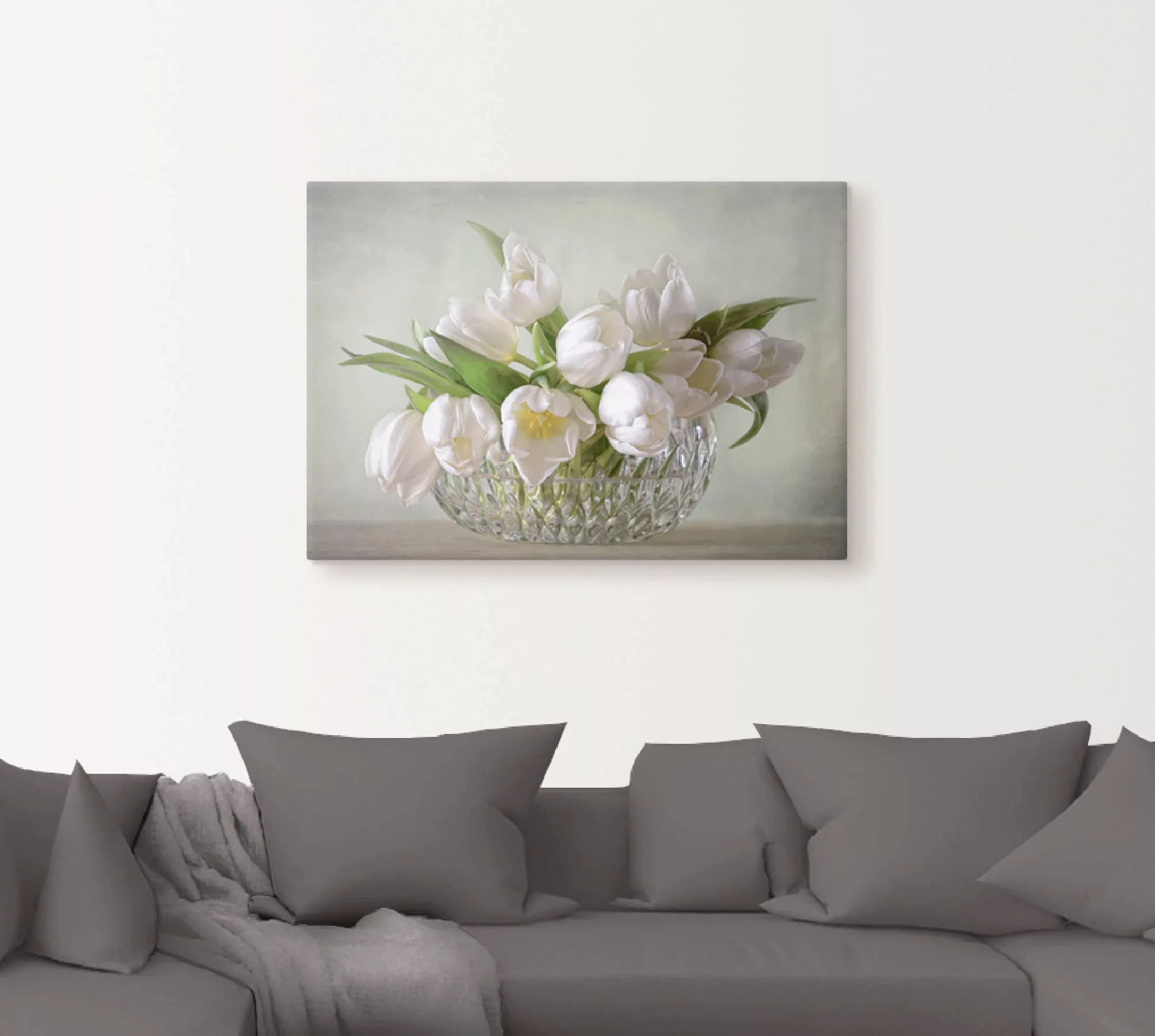 Artland Wandbild »Weiße Tulpen«, Blumen, (1 St.), als Leinwandbild, Poster, günstig online kaufen