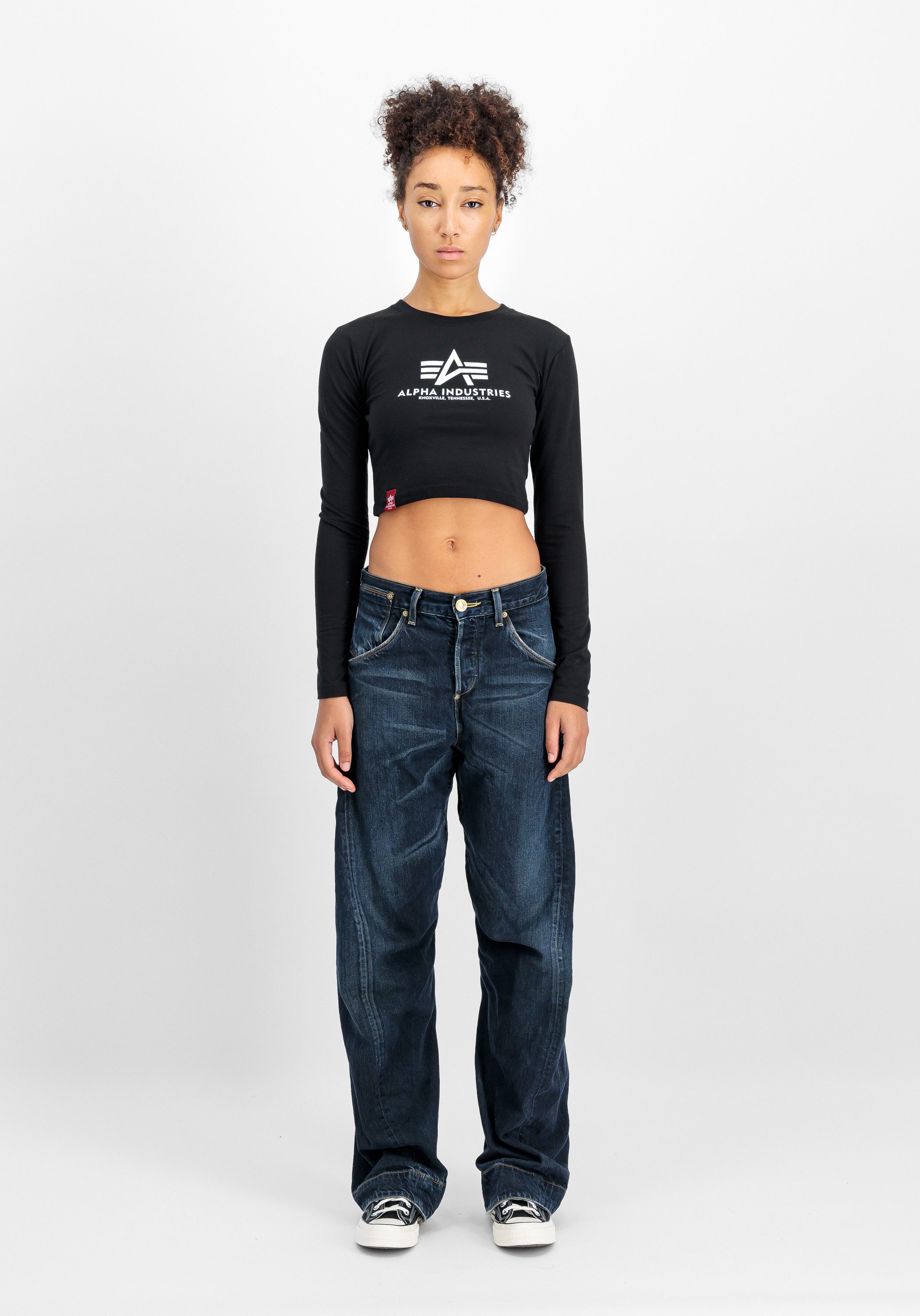 Alpha Industries Sweater "Basic Cropped Longsleeve W Longsleeve" günstig online kaufen